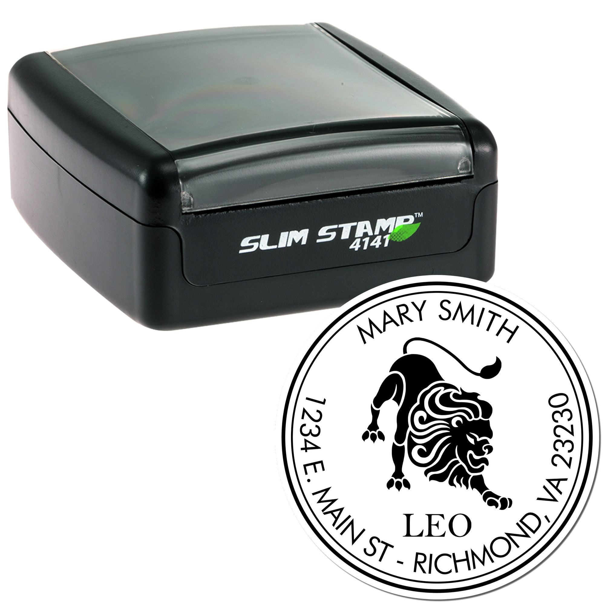 Portable Pre-Inked Pouncing Leo Personalized New Home Stamp - Engineer Seal Stamps