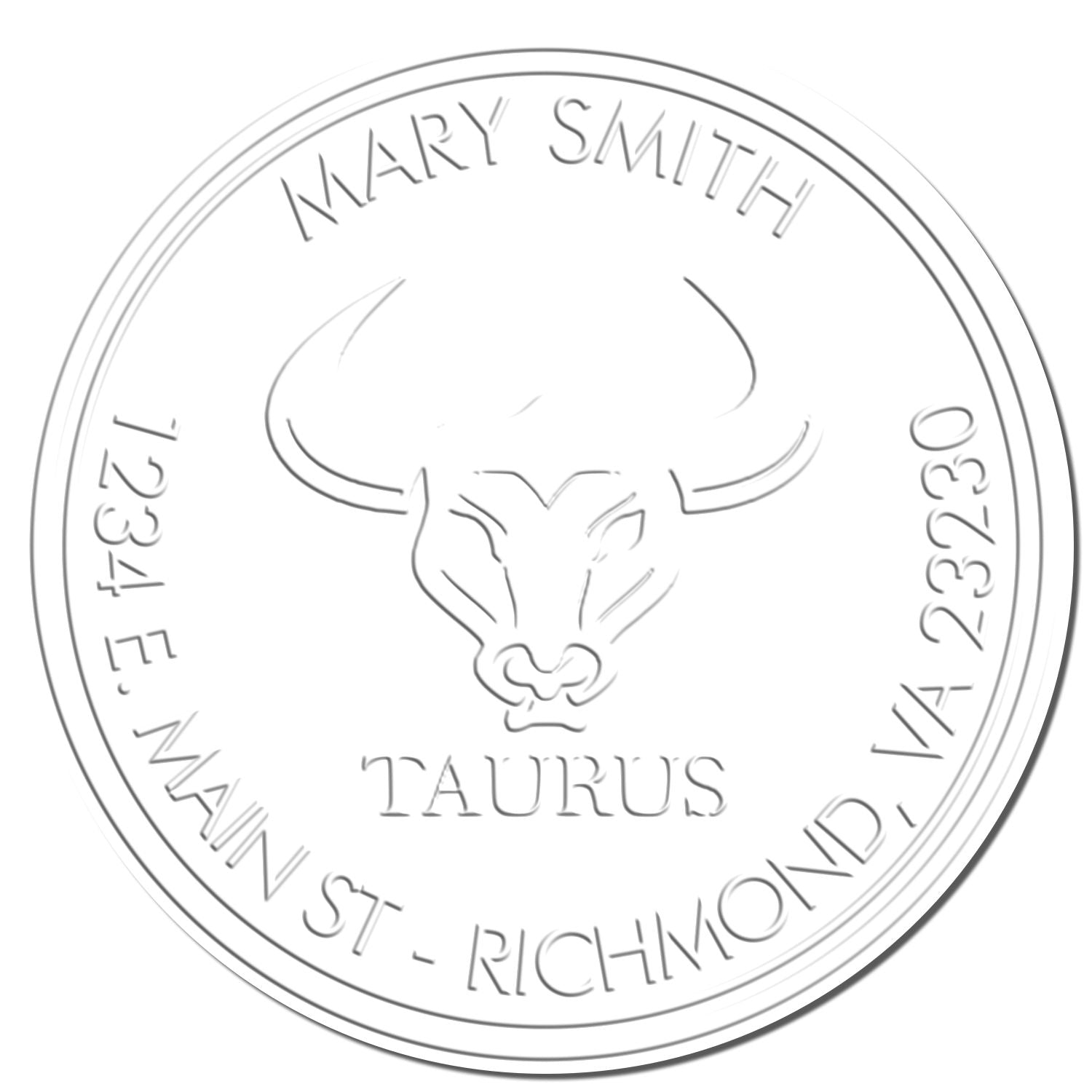 Desk Solid Taurus Customized Home Embossed Stamp - Engineer Seal Stamps