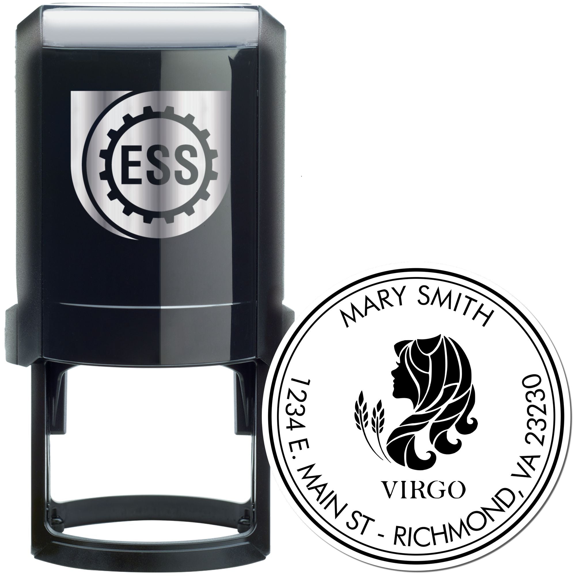 Self-Inking Lovely Virgo Custom Return Address Stamp - Engineer Seal Stamps
