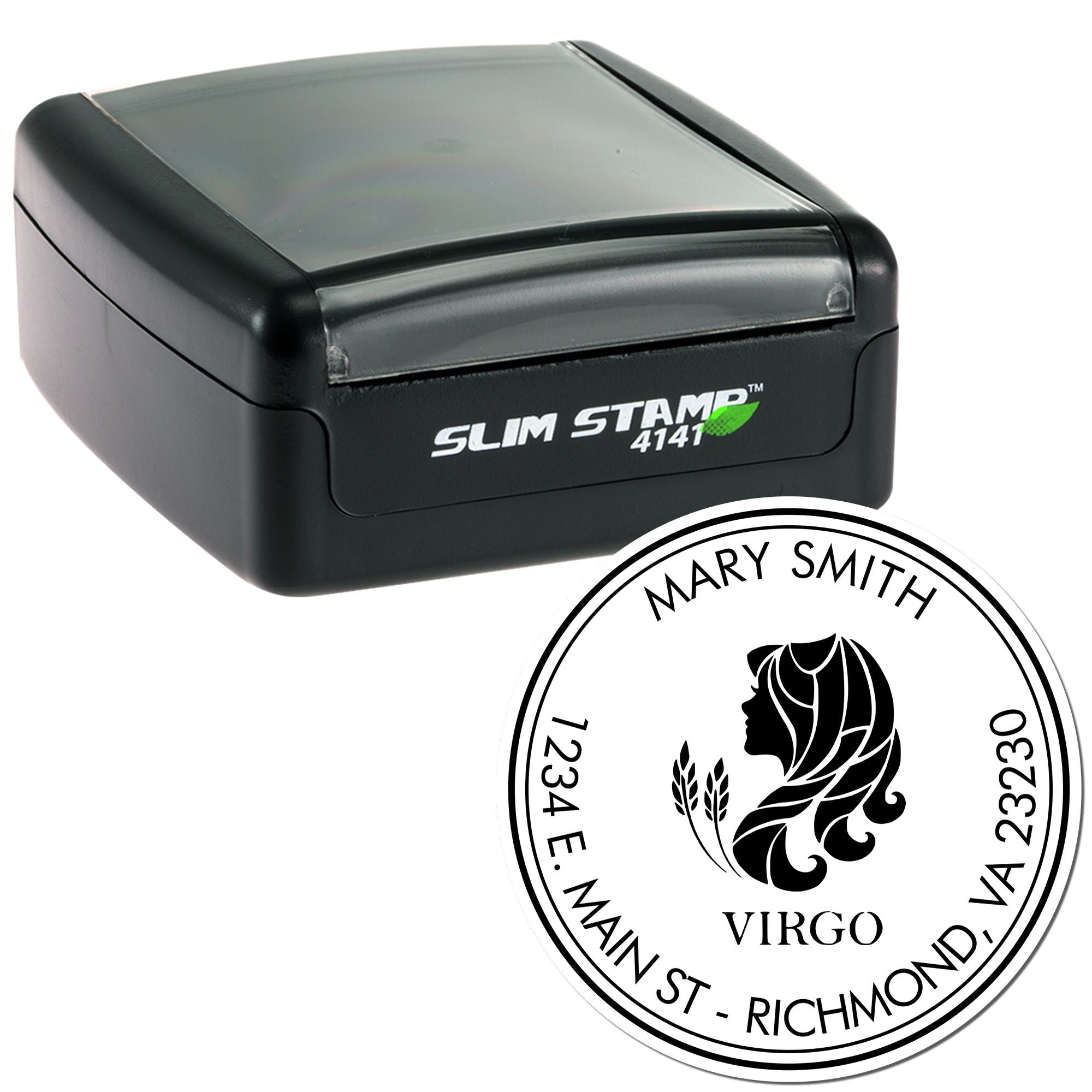 Portable Pre-Inked Lovely Virgo Customized Name And Address Stamp - Engineer Seal Stamps