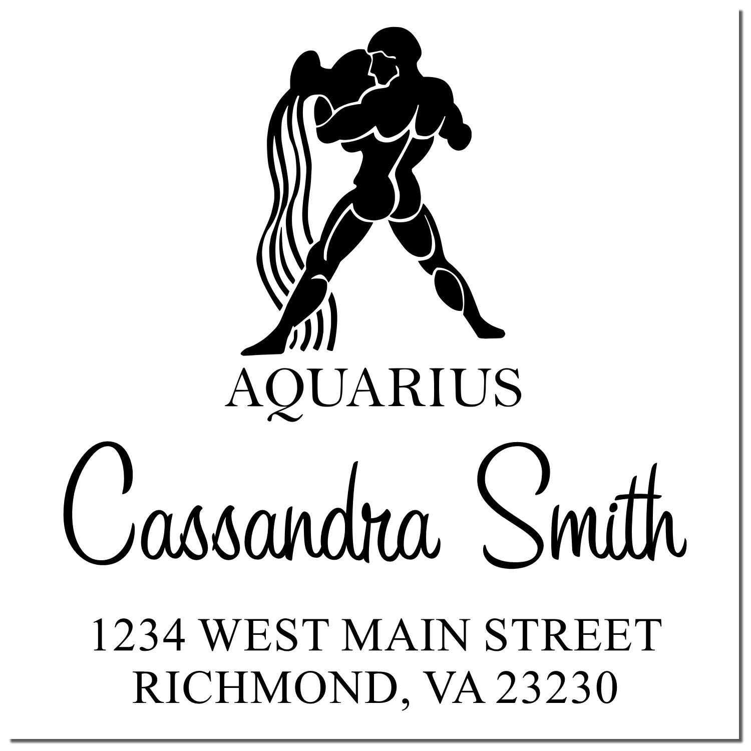 Celestial Innovative Aquarius Self-Inking Home Address Stamper - Engineer Seal Stamps