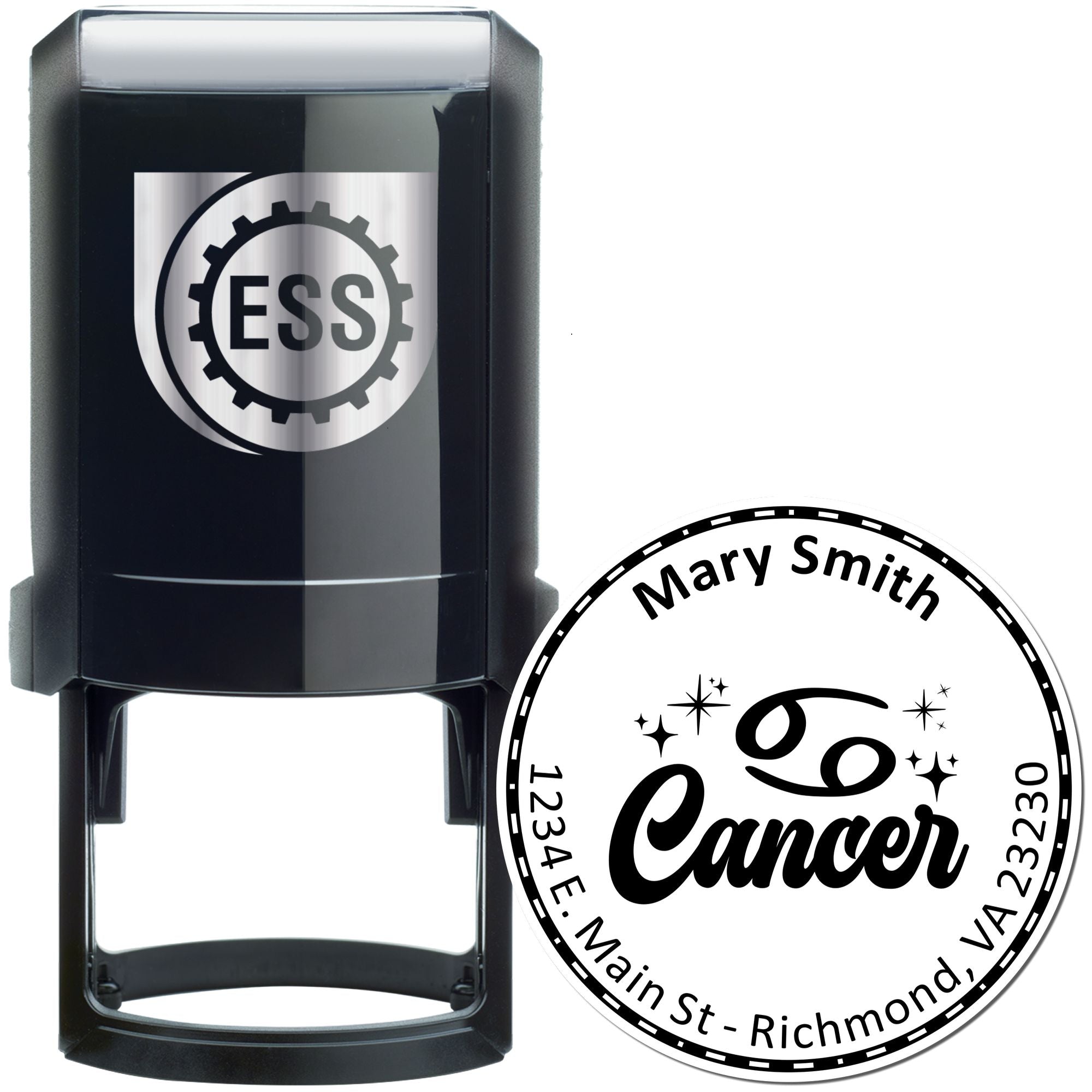 Self-Inking Compassionate Cancer Custom Made Mail Stamp - Engineer Seal Stamps