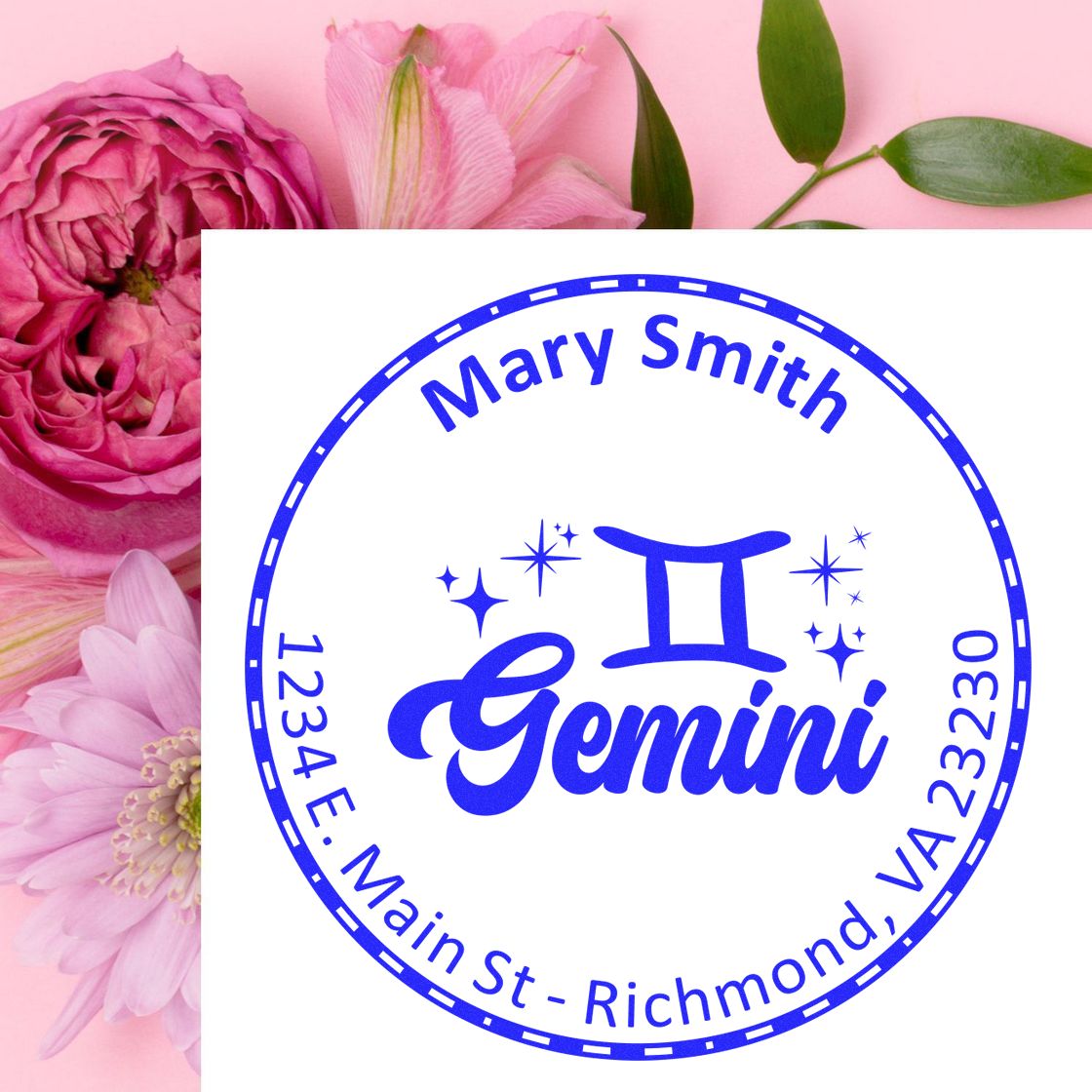 Portable Pre-Inked Communicative Gemini Custom Mailing Stamp - Engineer Seal Stamps