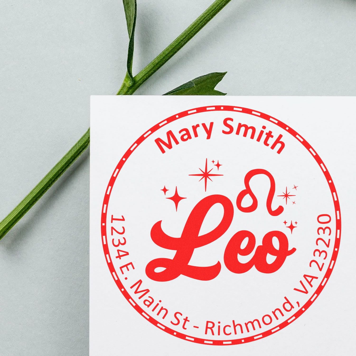 Self-Inking Creative Leo Custom Made Home Stamp - Engineer Seal Stamps