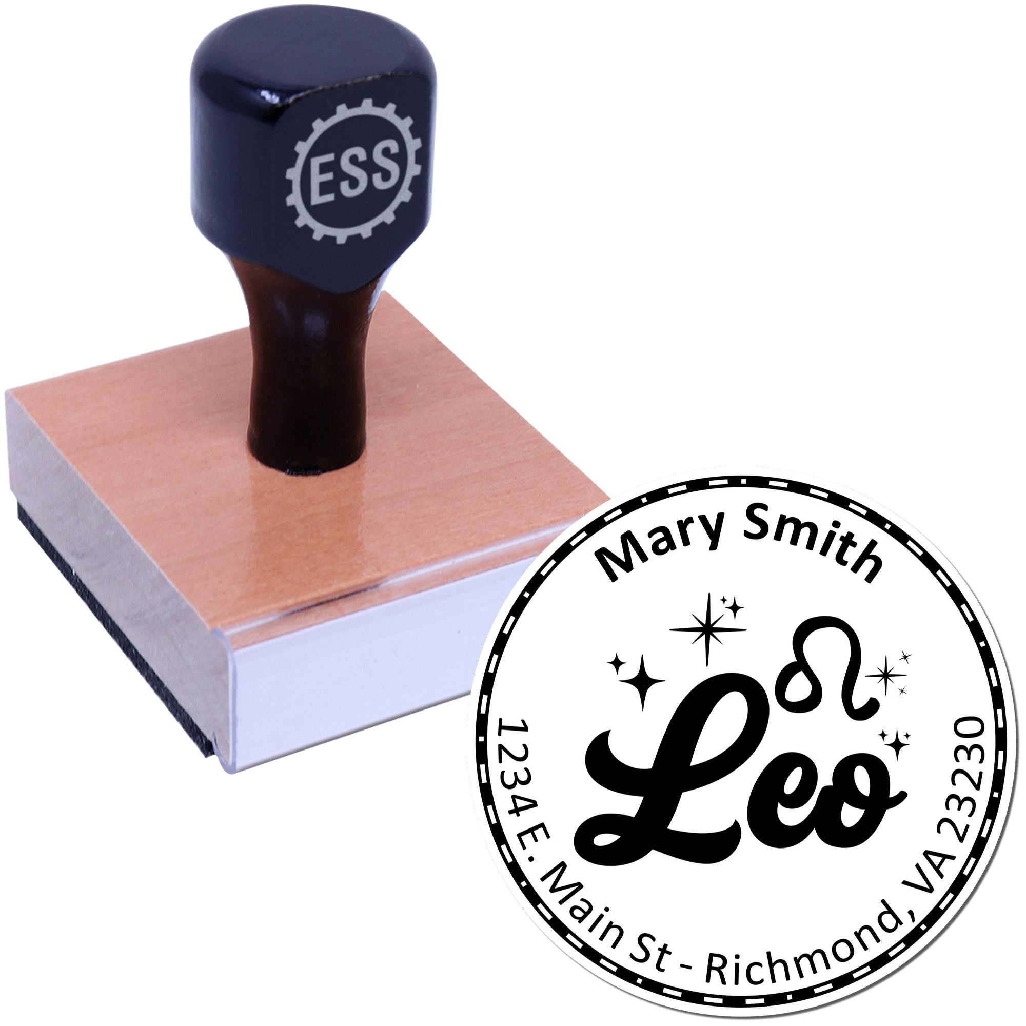 Wood Handle Creative Leo Custom Made New Home Stamp - Engineer Seal Stamps