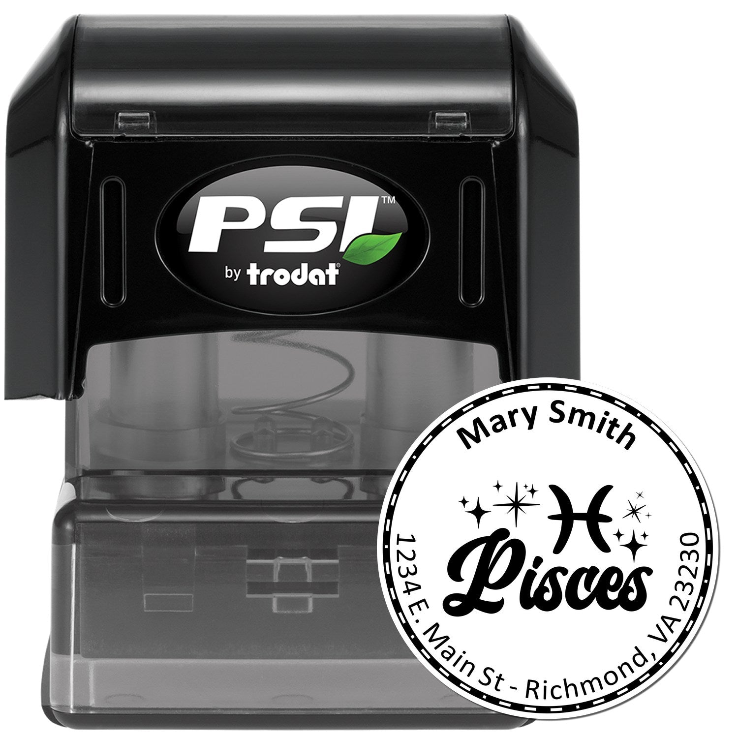 PSI Pre-Inked Imaginative Pisces Custom Made Mail Stamp - Engineer Seal Stamps