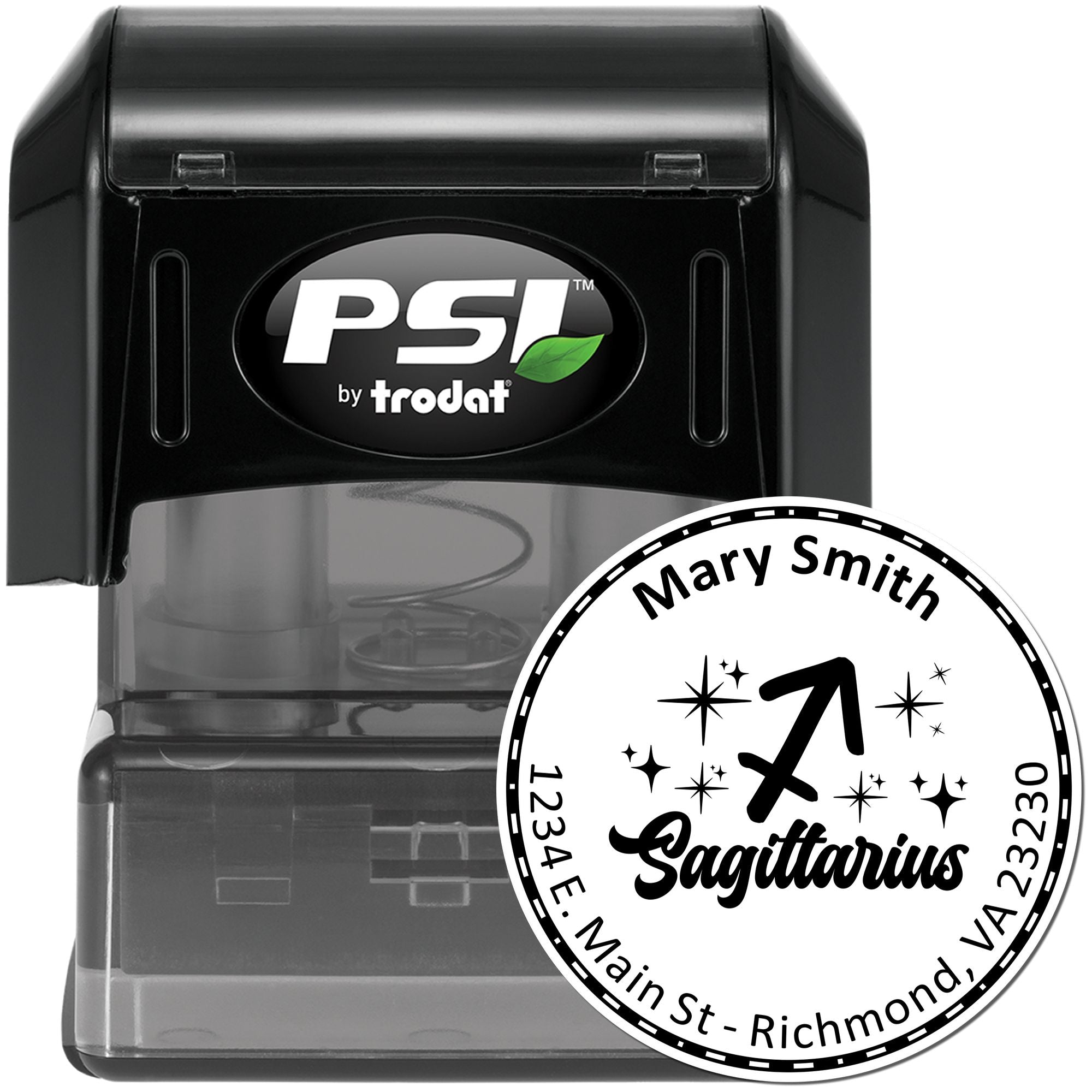PSI Pre-Inked Independent Sagittarius Custom Made Mailing Stamp - Engineer Seal Stamps