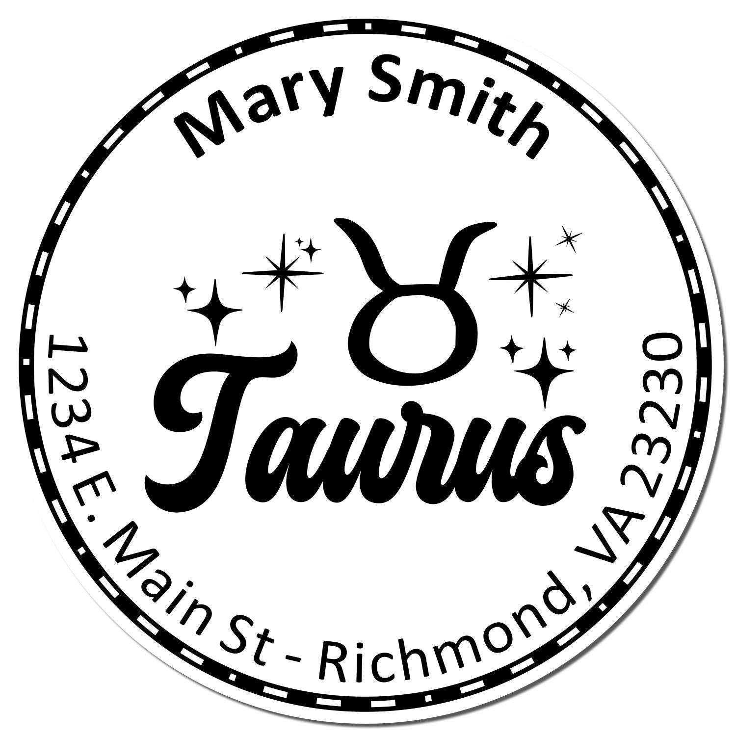 Self-Inking Reliable Taurus Custom Made New Home Stamp - Engineer Seal Stamps