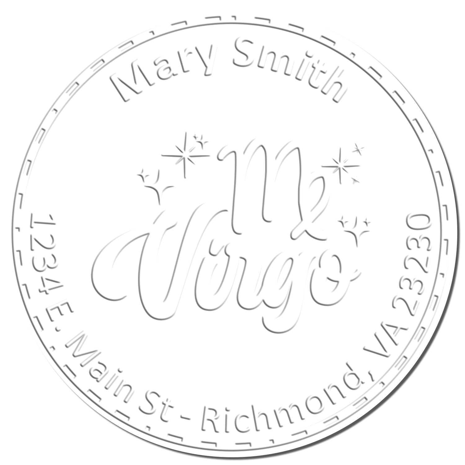 Hybrid Helpful Virgo Customized Mail Embossed Stamp - Engineer Seal Stamps