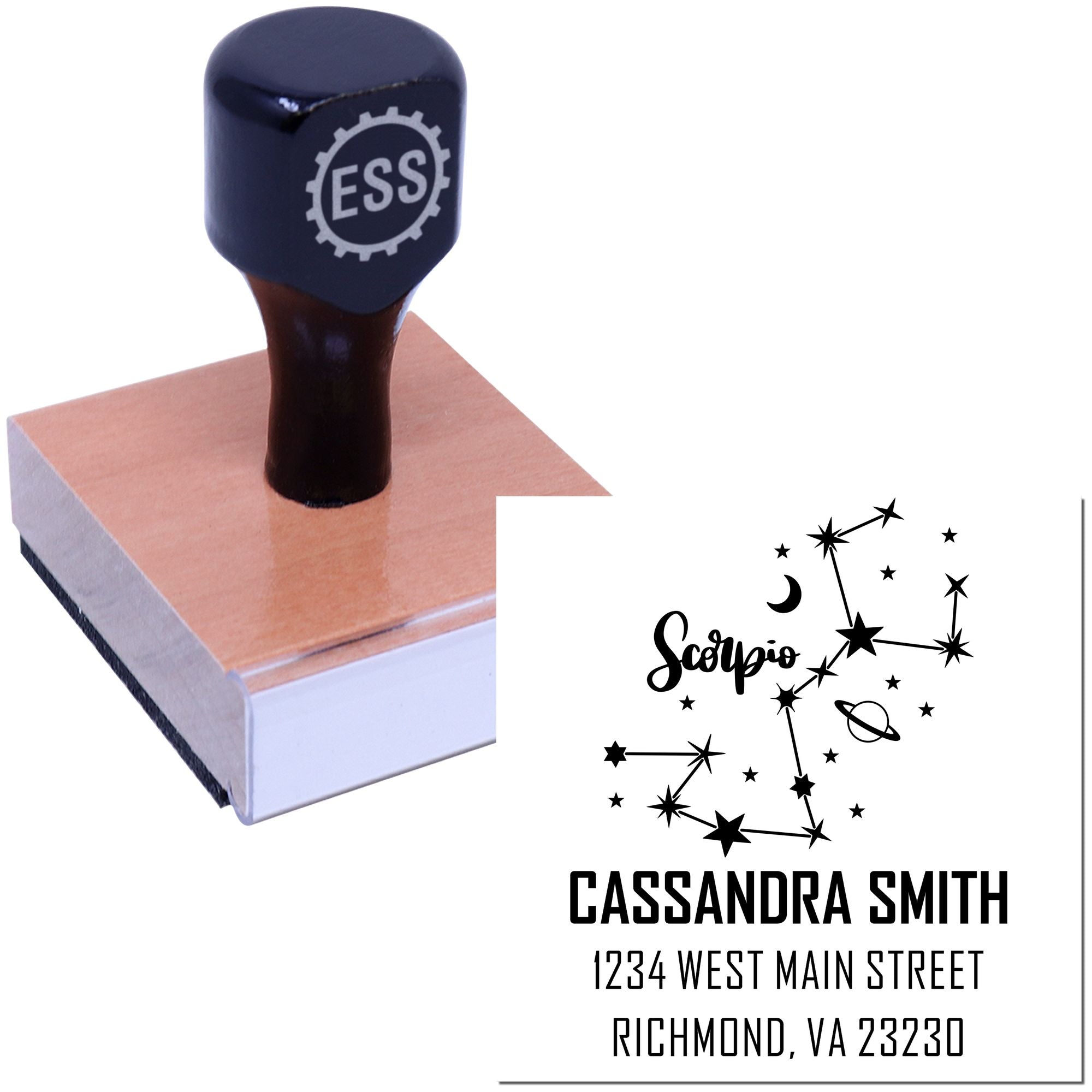 Passionate Scorpio Zodiac Customized Return Address Stamper