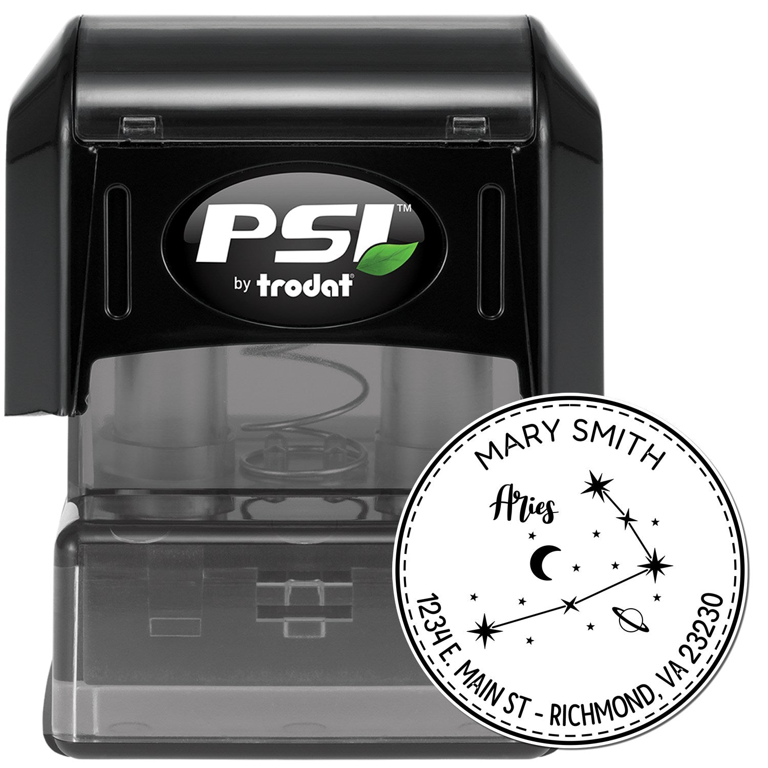 PSI Pre-Inked Constellation Aries Customized Envelope Stamper - Engineer Seal Stamps