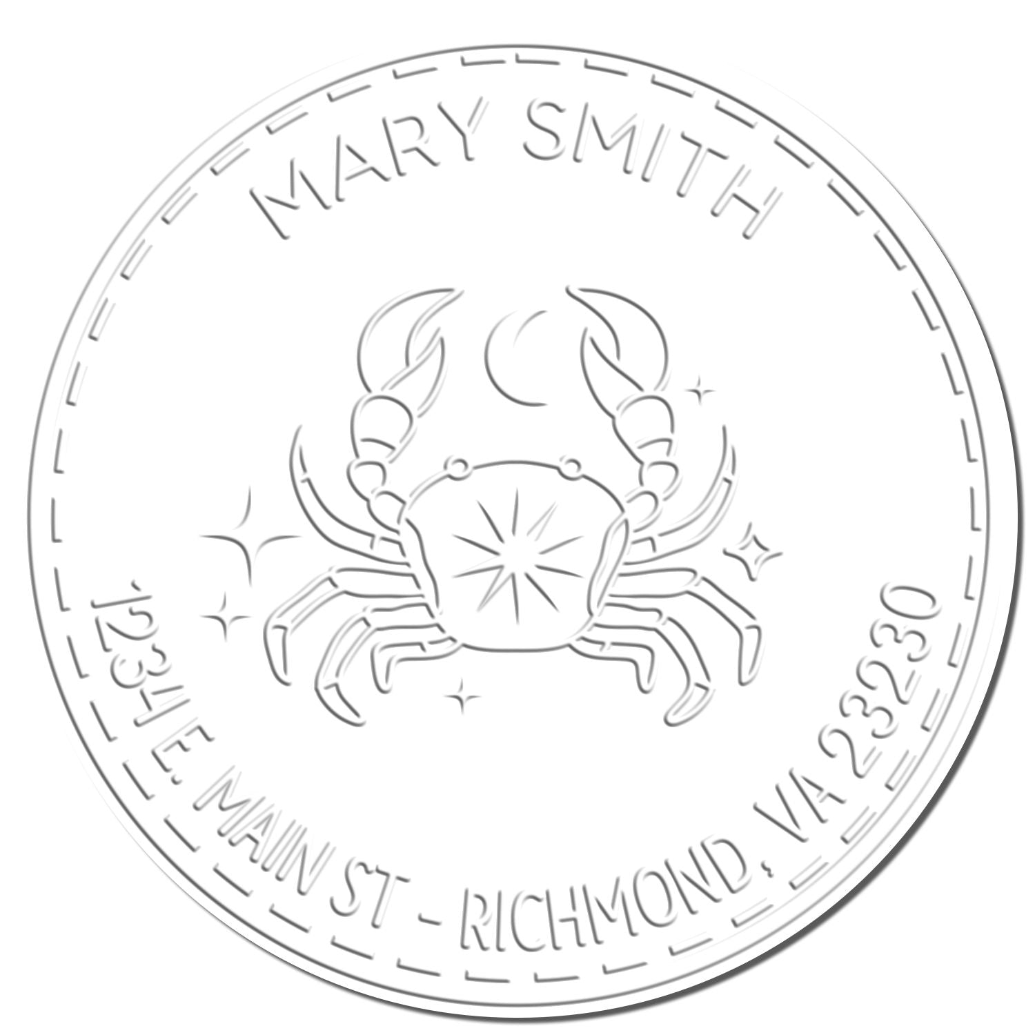 Soft Protective Cancer Custom Address Embossing Seal - Engineer Seal Stamps