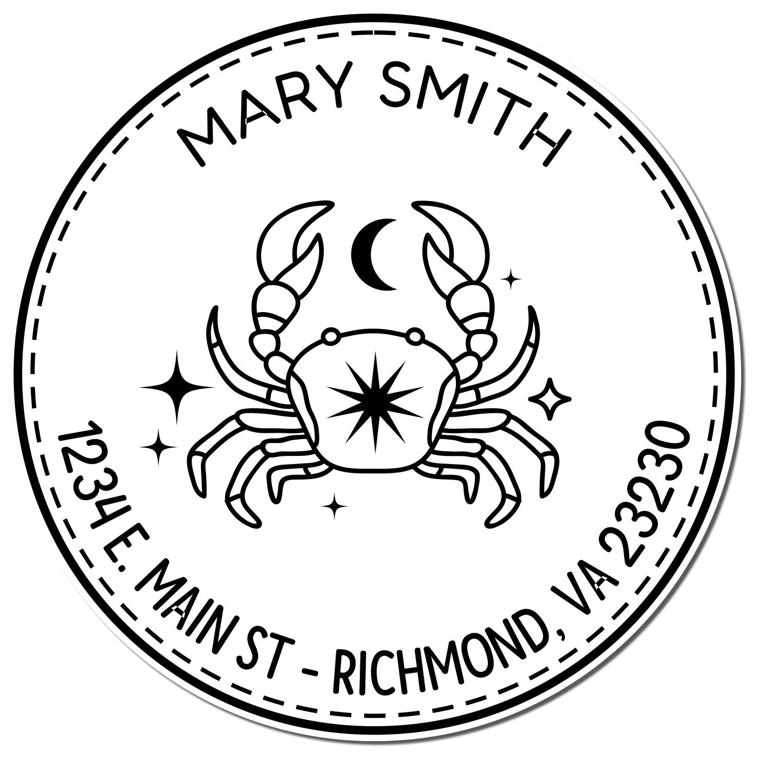 Wood Handle Protective Cancer Custom Home Address Stamp - Engineer Seal Stamps