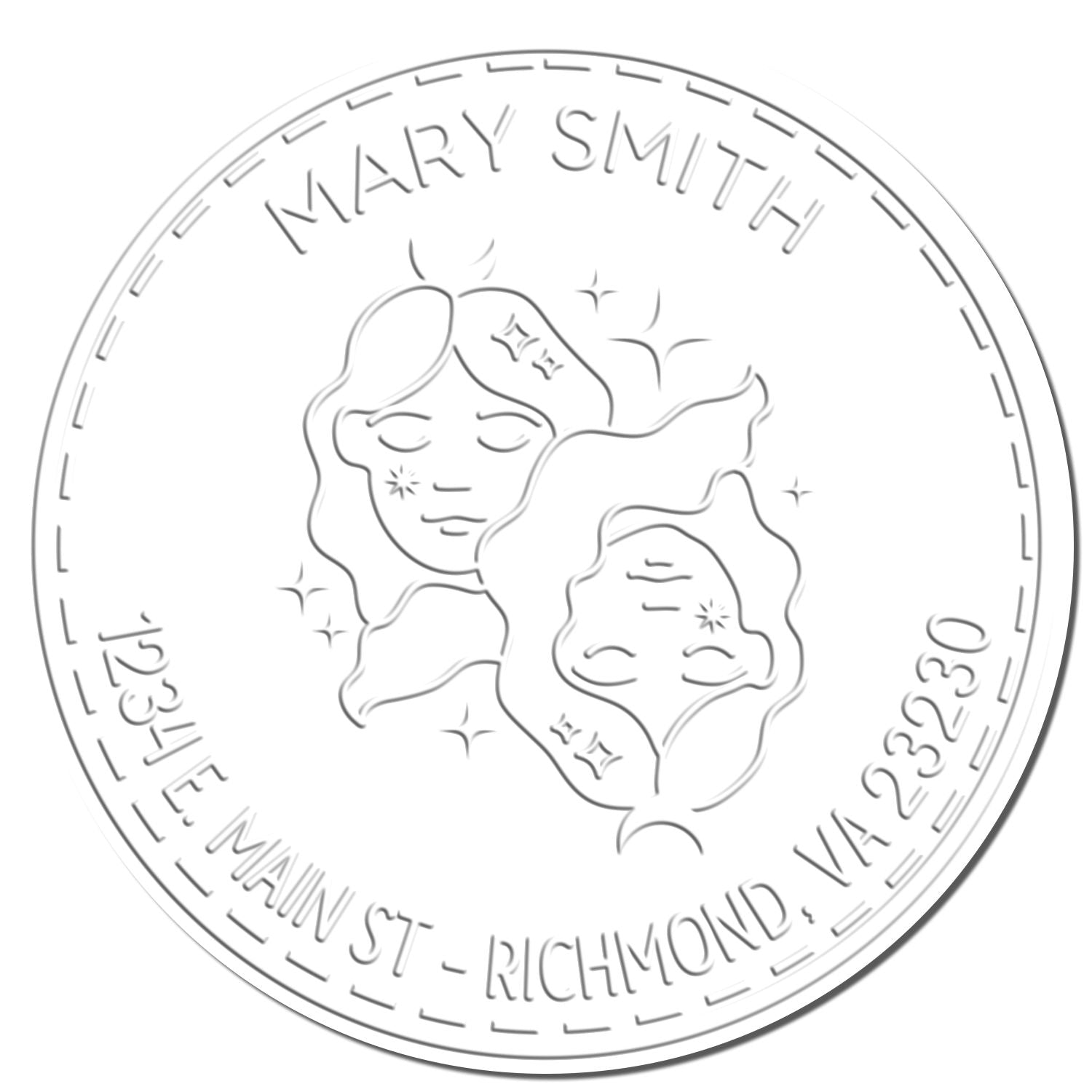 Desk Witty Gemini Custom Made Envelope Embossed Stamp - Engineer Seal Stamps