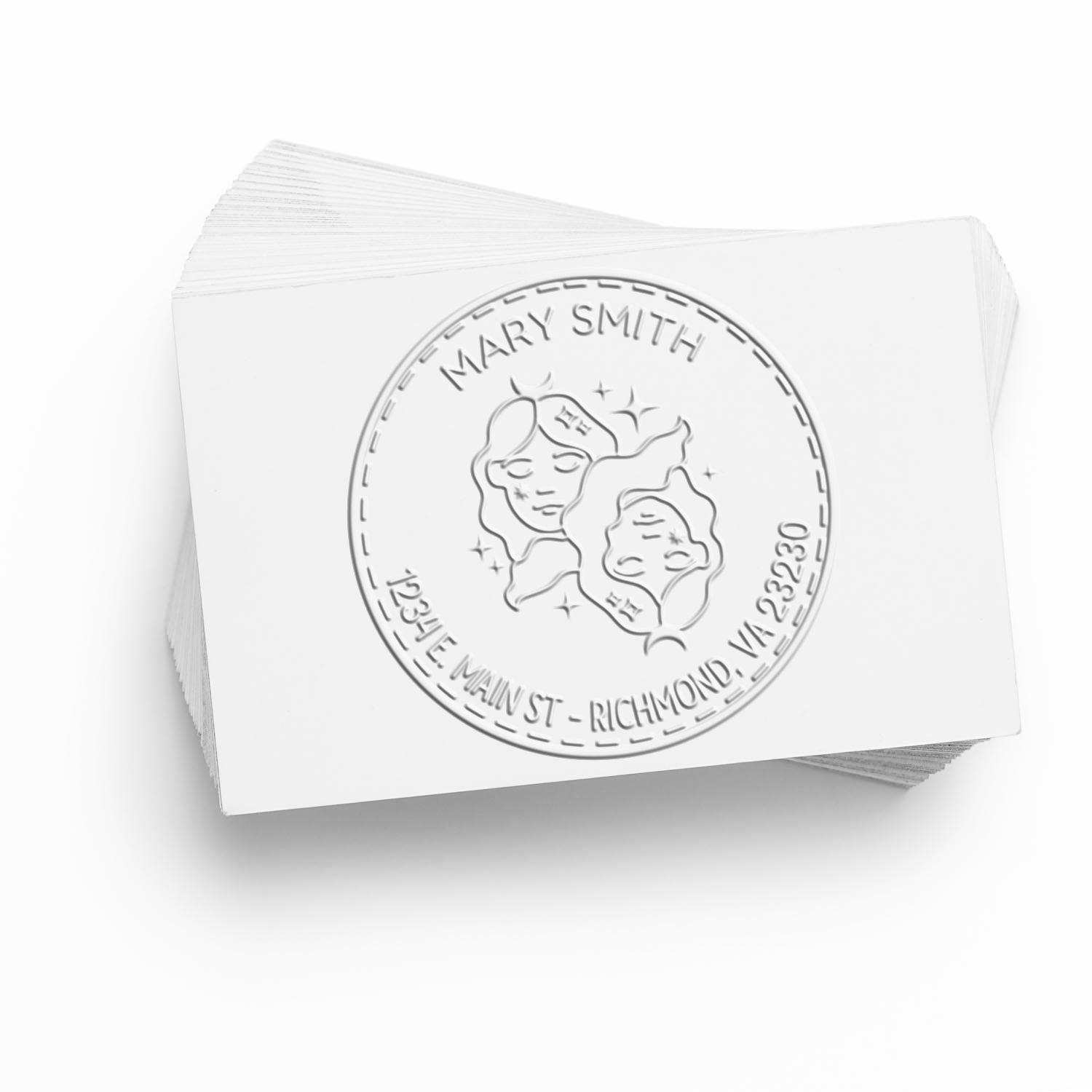 Hybrid Witty Gemini Custom Home Address Seal Press - Engineer Seal Stamps