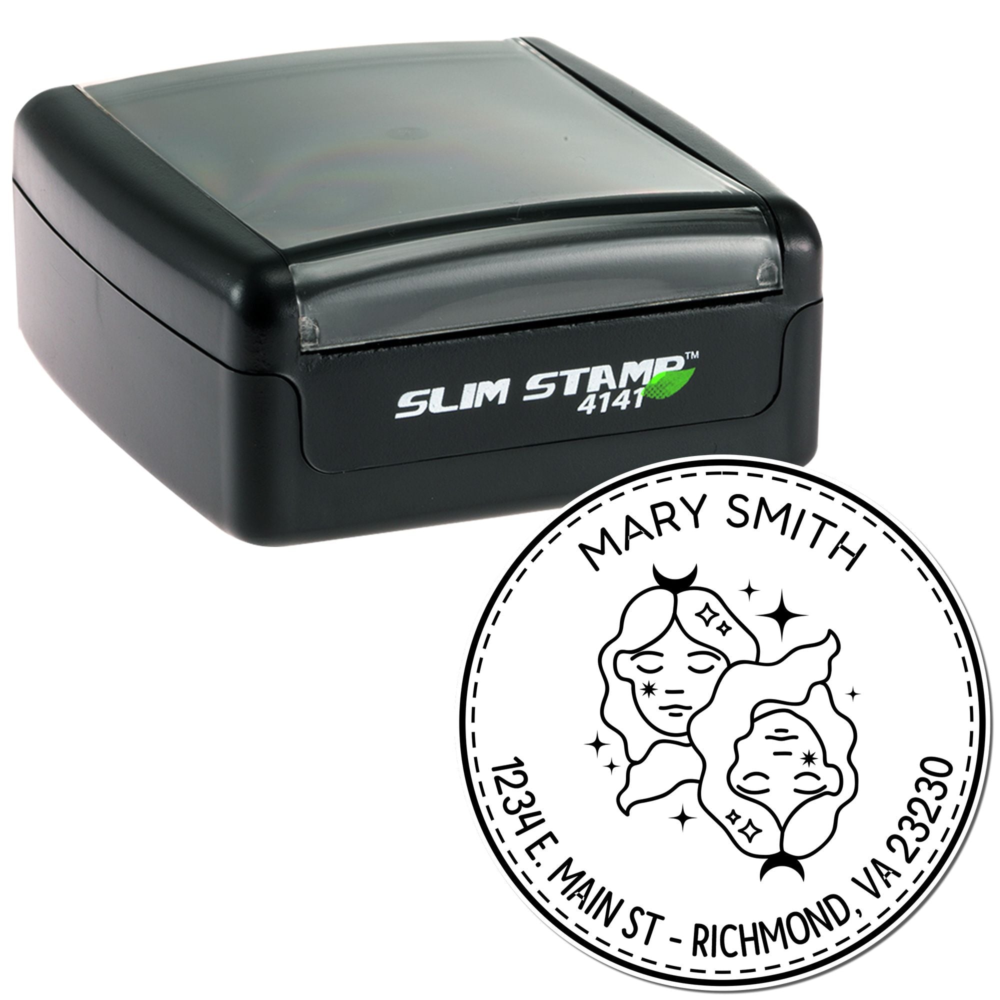 Portable Pre-Inked Witty Gemini Personalized Mail Stamper - Engineer Seal Stamps