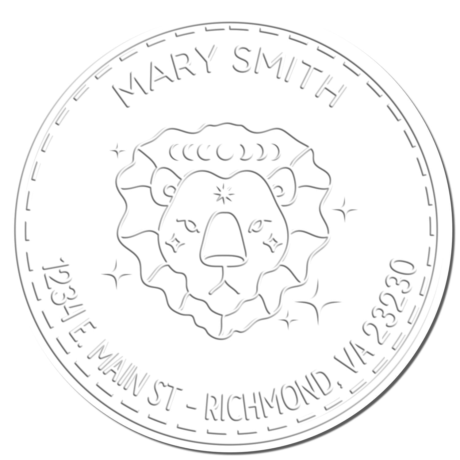 Soft Leadership Leo Custom Address Seal Press - Engineer Seal Stamps