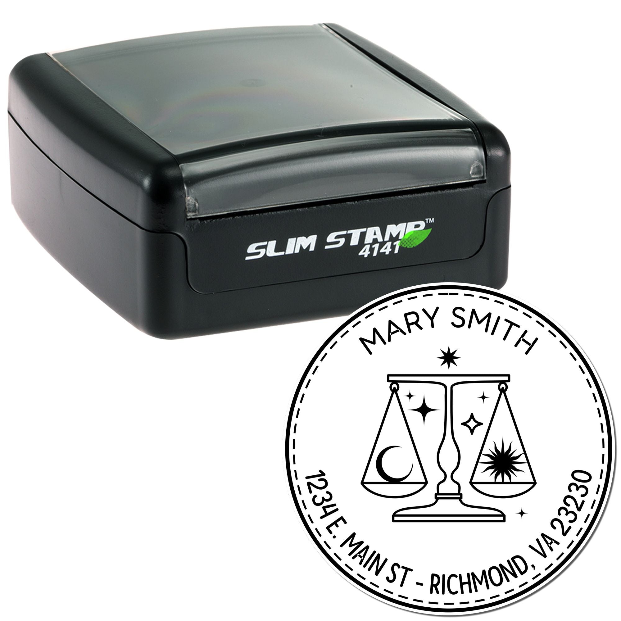 Portable Pre-Inked Fair-minded Libra Personalized Mailing Stamper - Engineer Seal Stamps