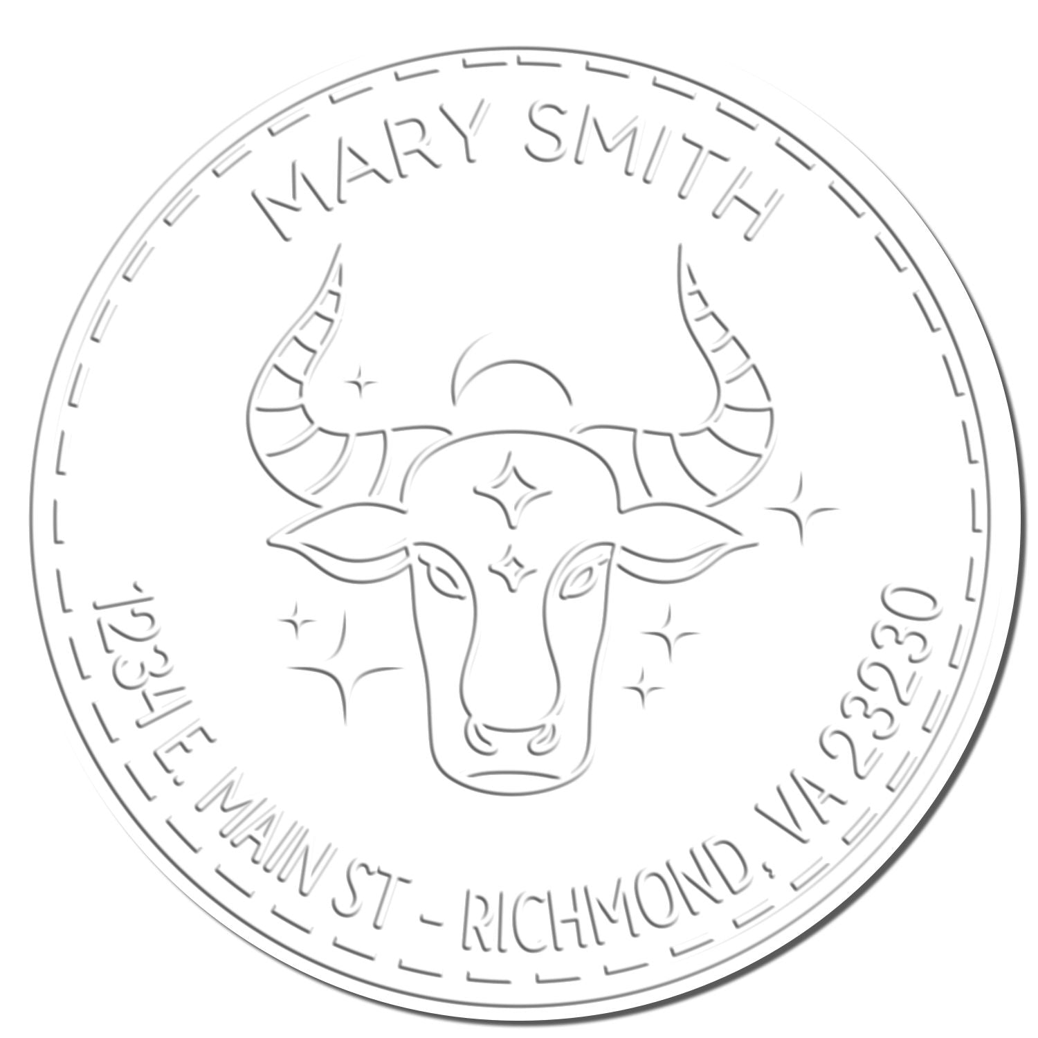 Soft Grounded Taurus Custom Home Paper Embosser - Engineer Seal Stamps