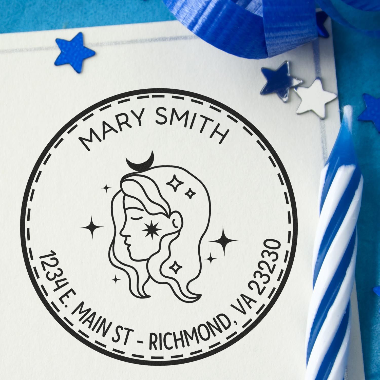 Self-Inking Diligent Virgo Customized Mail Stamp - Engineer Seal Stamps