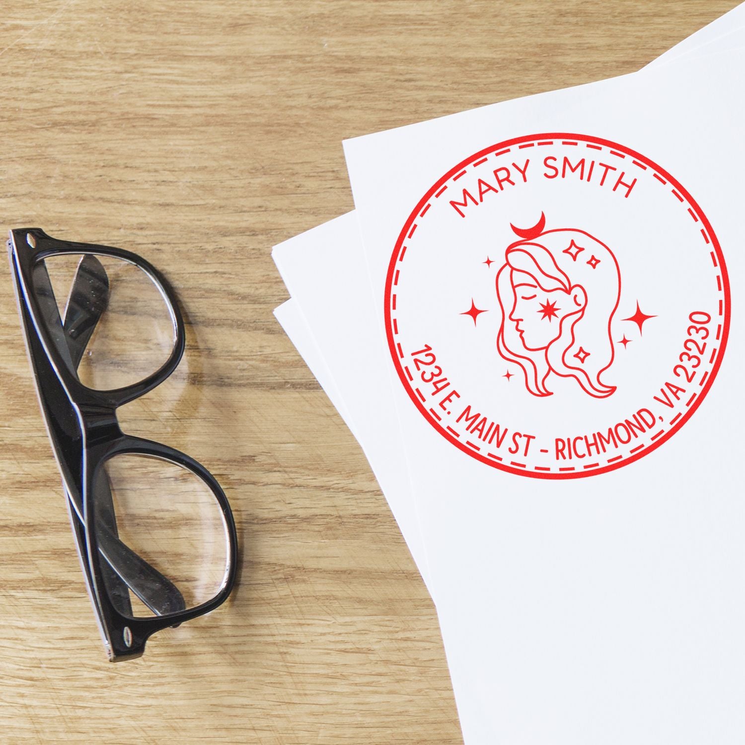 Self-Inking Diligent Virgo Customized Mail Stamp - Engineer Seal Stamps