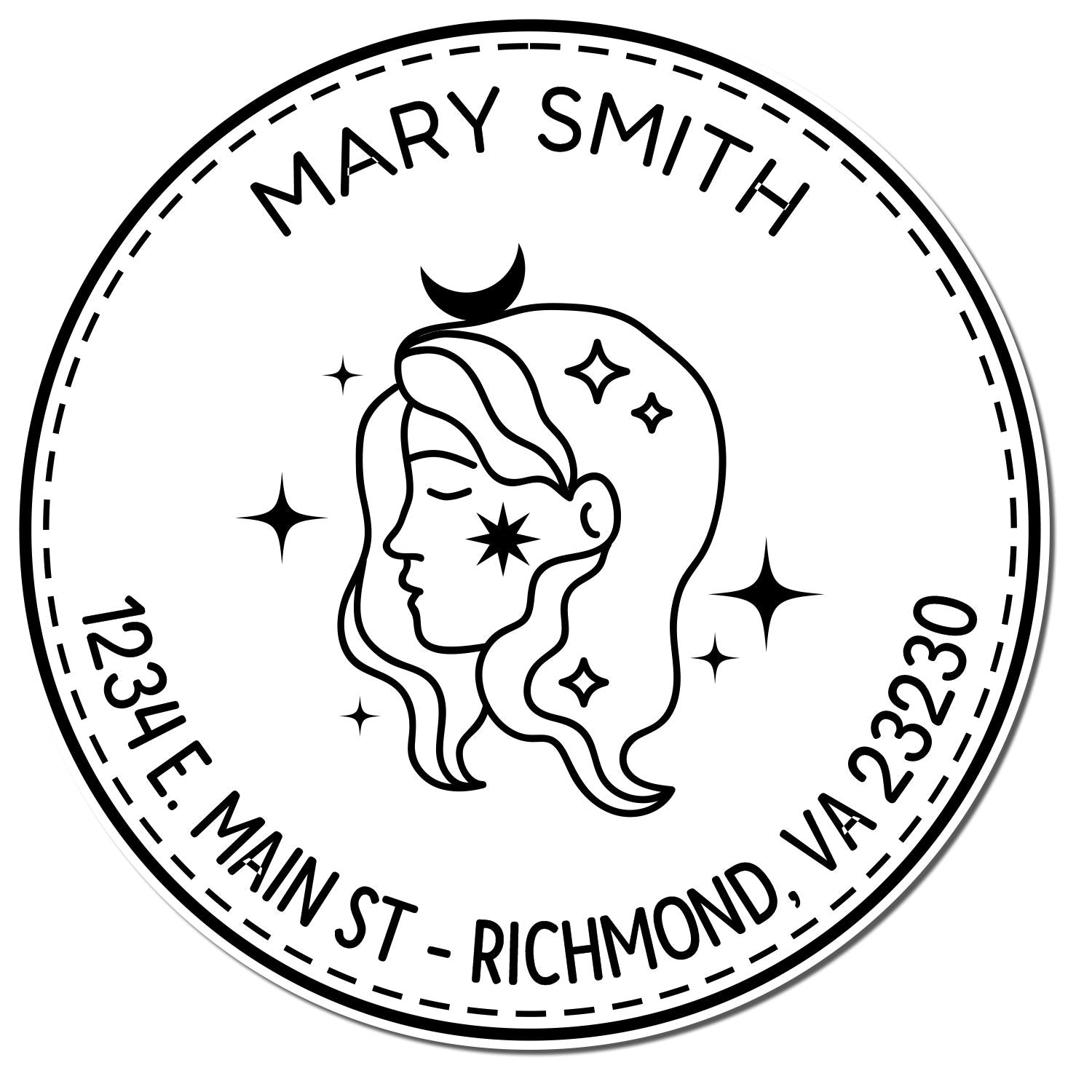 Portable Pre-Inked Diligent Virgo Personalized Envelope Stamp - Engineer Seal Stamps