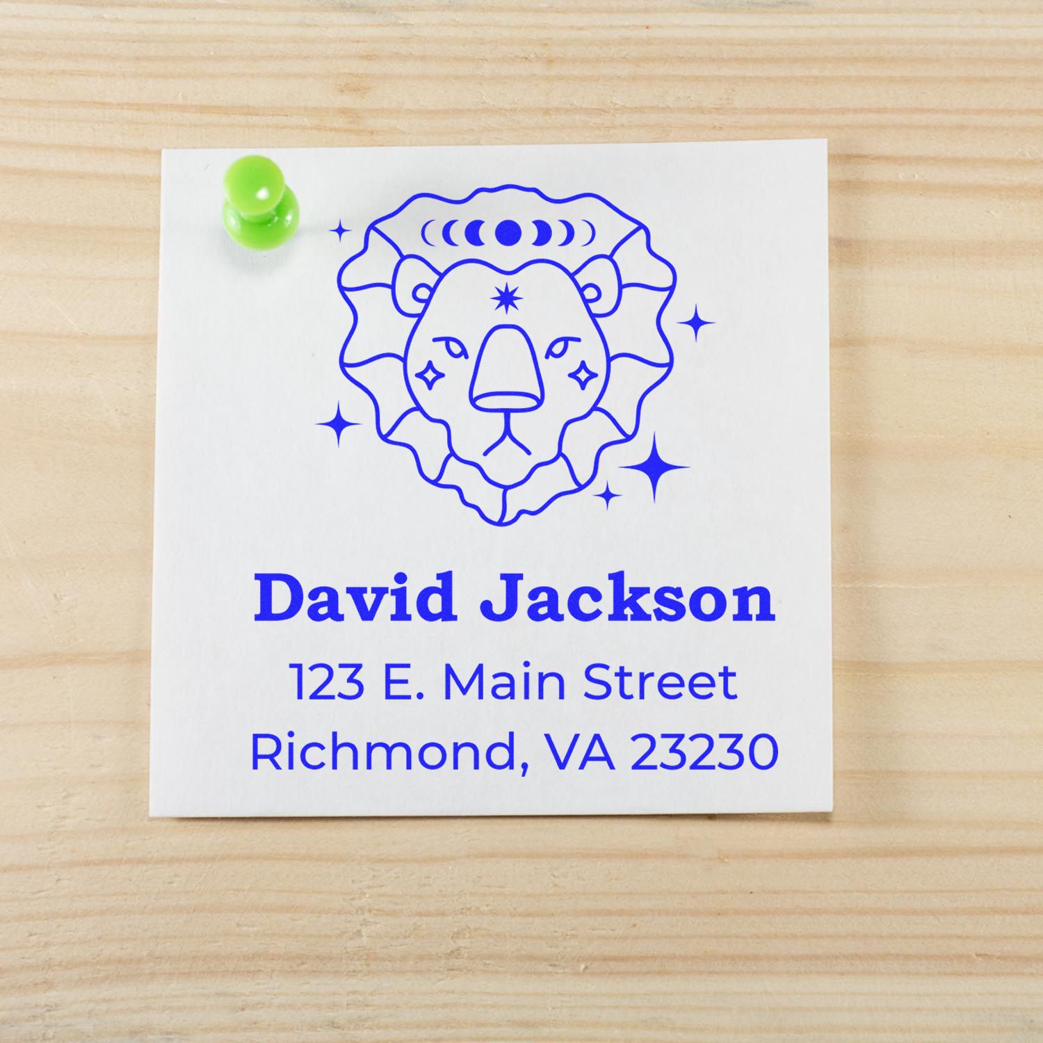 Celesital Passionate Leo Customized Address Stamper - Engineer Seal Stamps