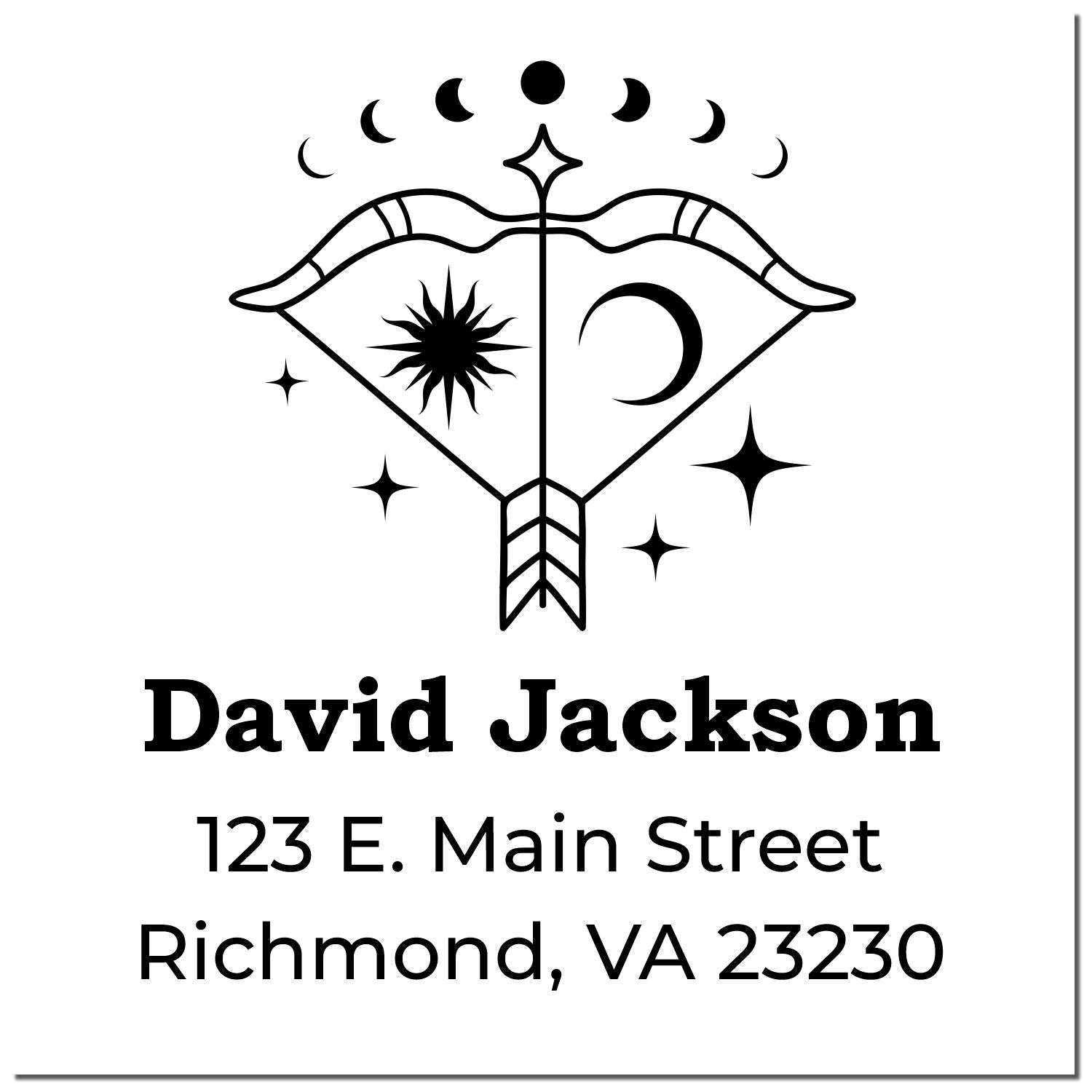 Open-minded Sagittarius Zodiac Name And Address Stamper - Engineer Seal Stamps