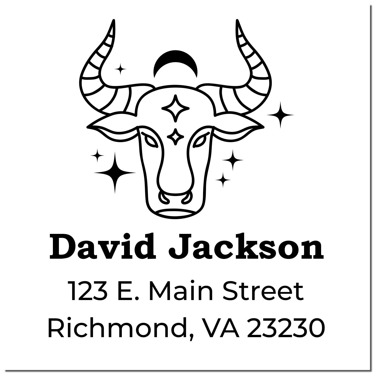 Celesital Loyal Taurus Customized Home Address Stamp - Engineer Seal Stamps