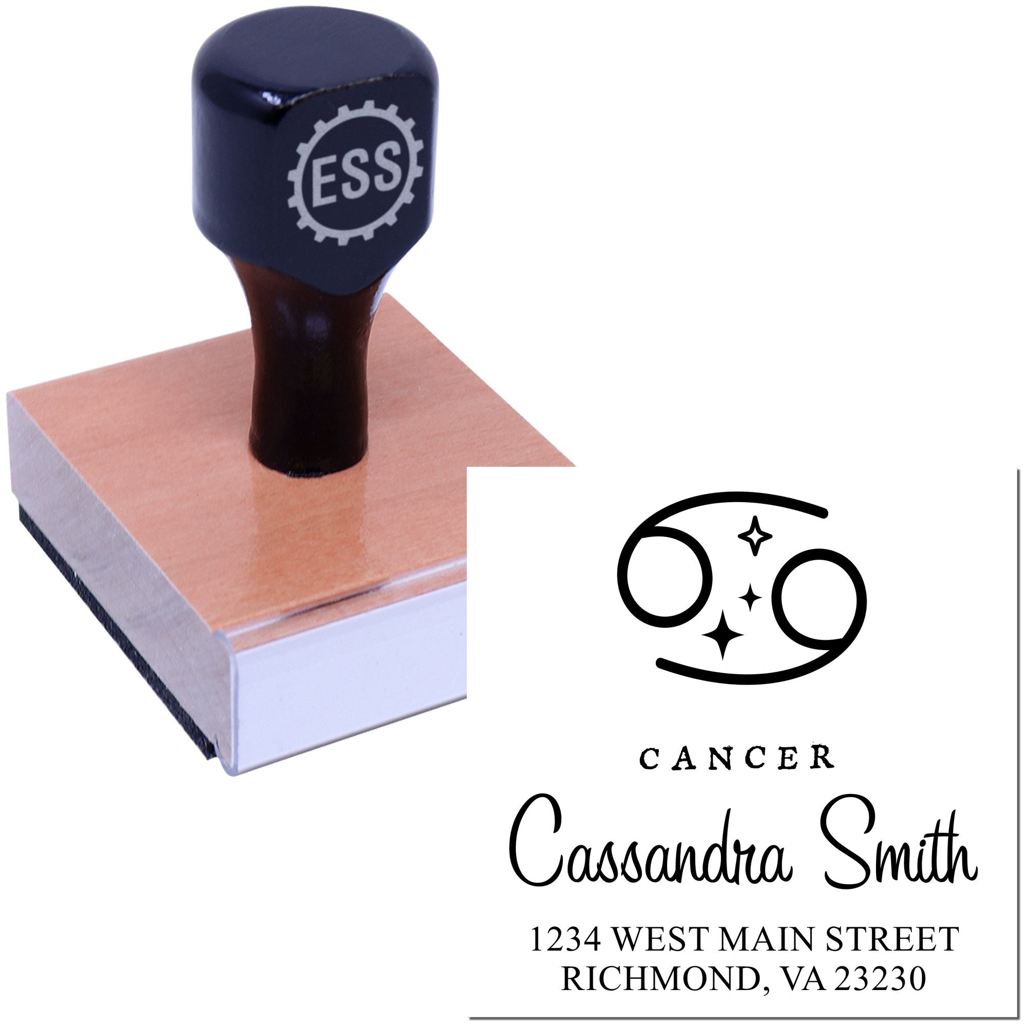 Imaginative Cancer Zodiac Customized New Home Stamp - Engineer Seal Stamps