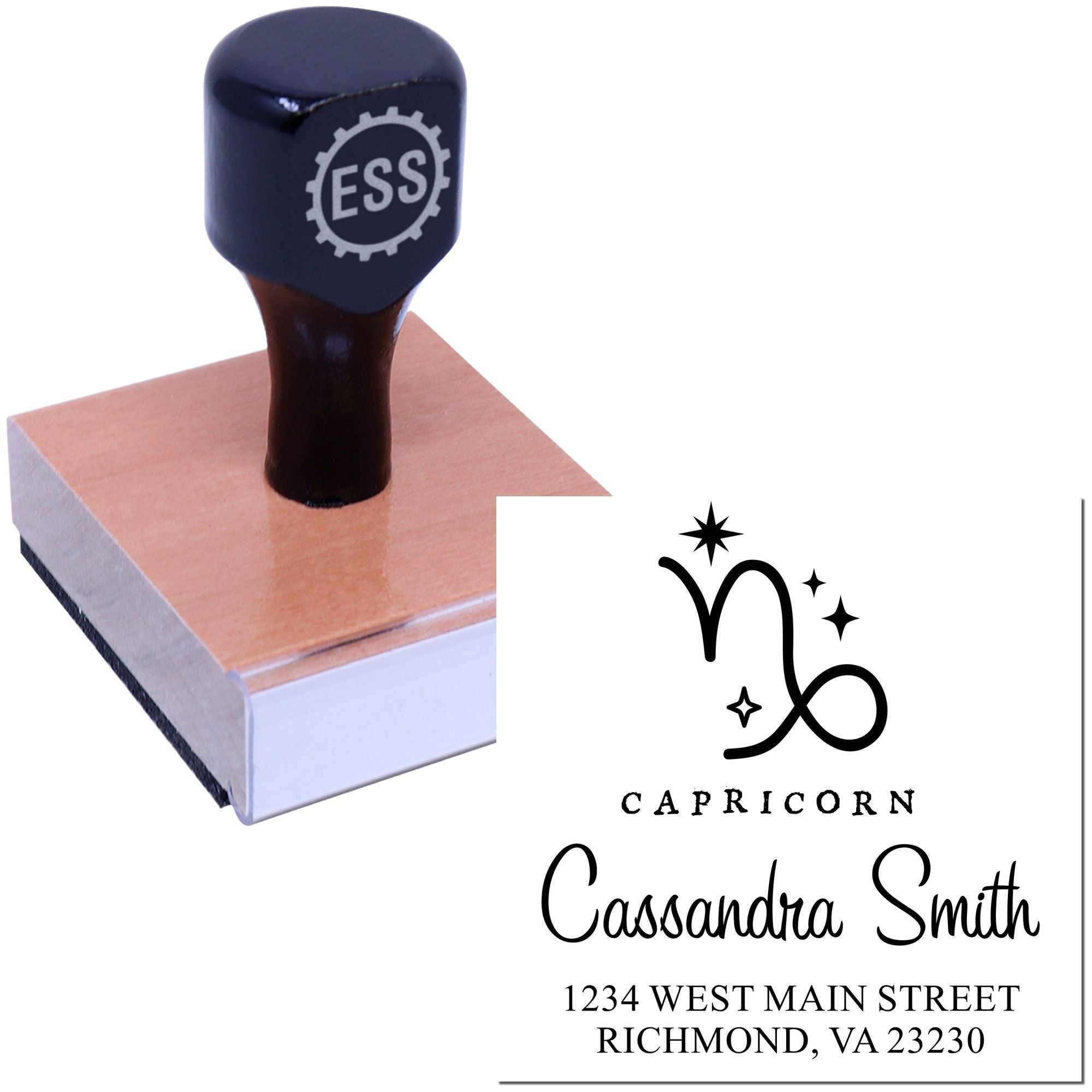 Goal-Oriented Capricorn Zodiac Customized New Home Stamper
