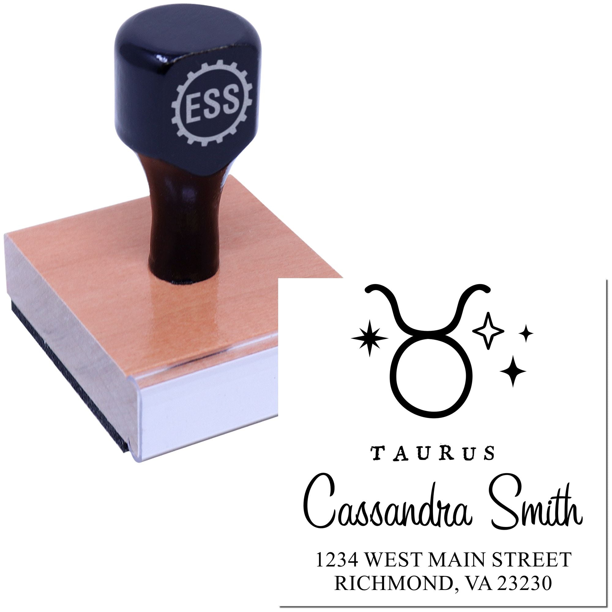 Persistent Taurus Zodiac Return Address Stamp