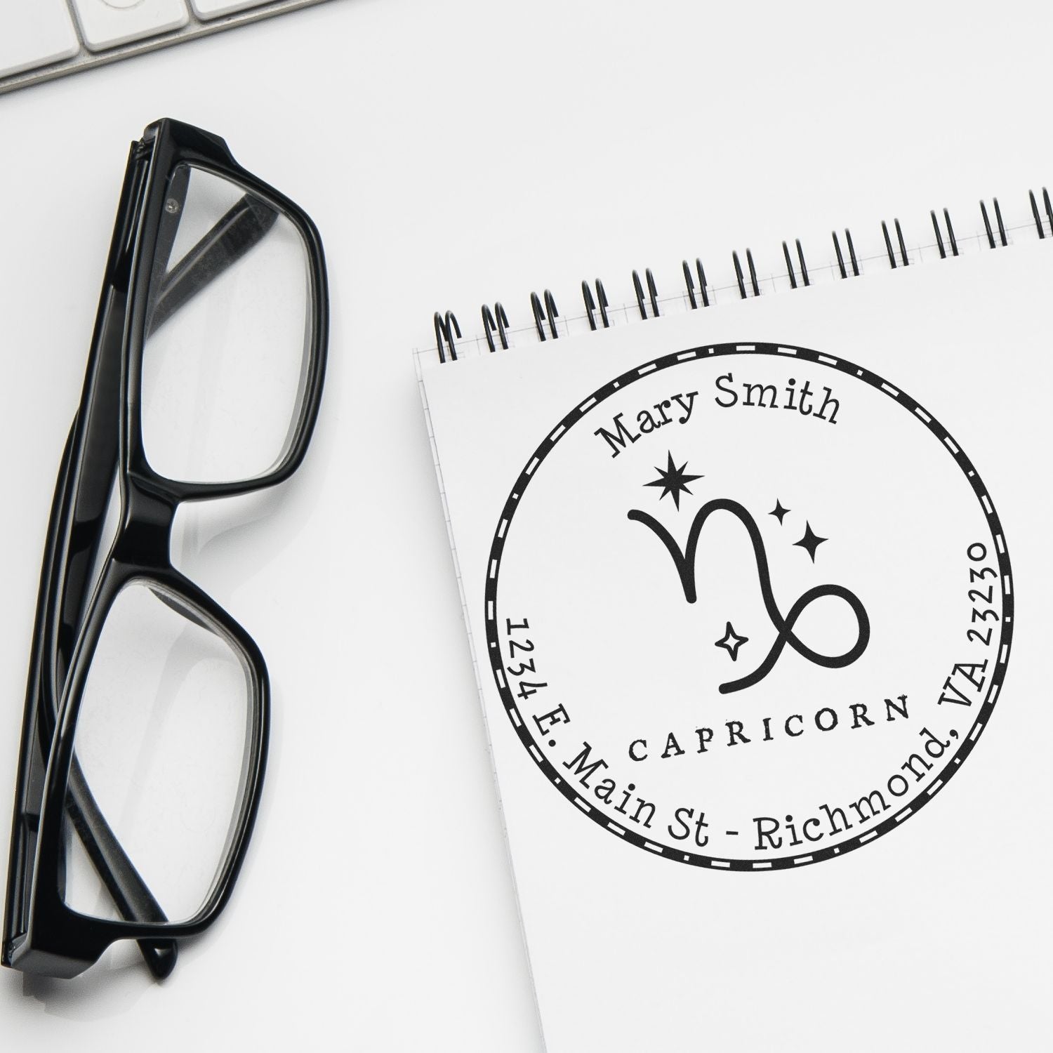 Portable Pre-Inked Symbolic Capricorn Custom Made Home Stamp - Engineer Seal Stamps