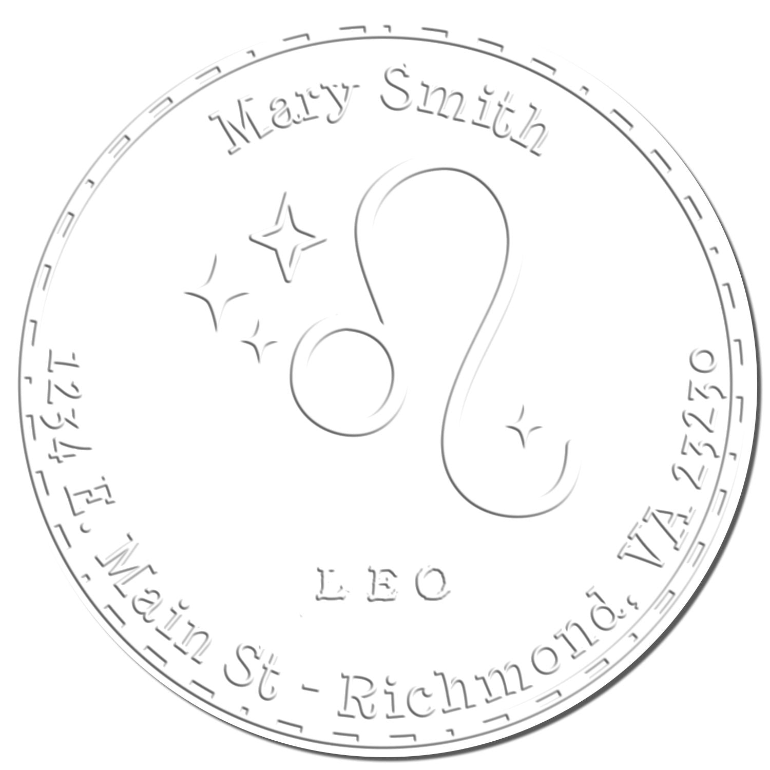 Desk Symbolic Leo Customized Address Embosser - Engineer Seal Stamps