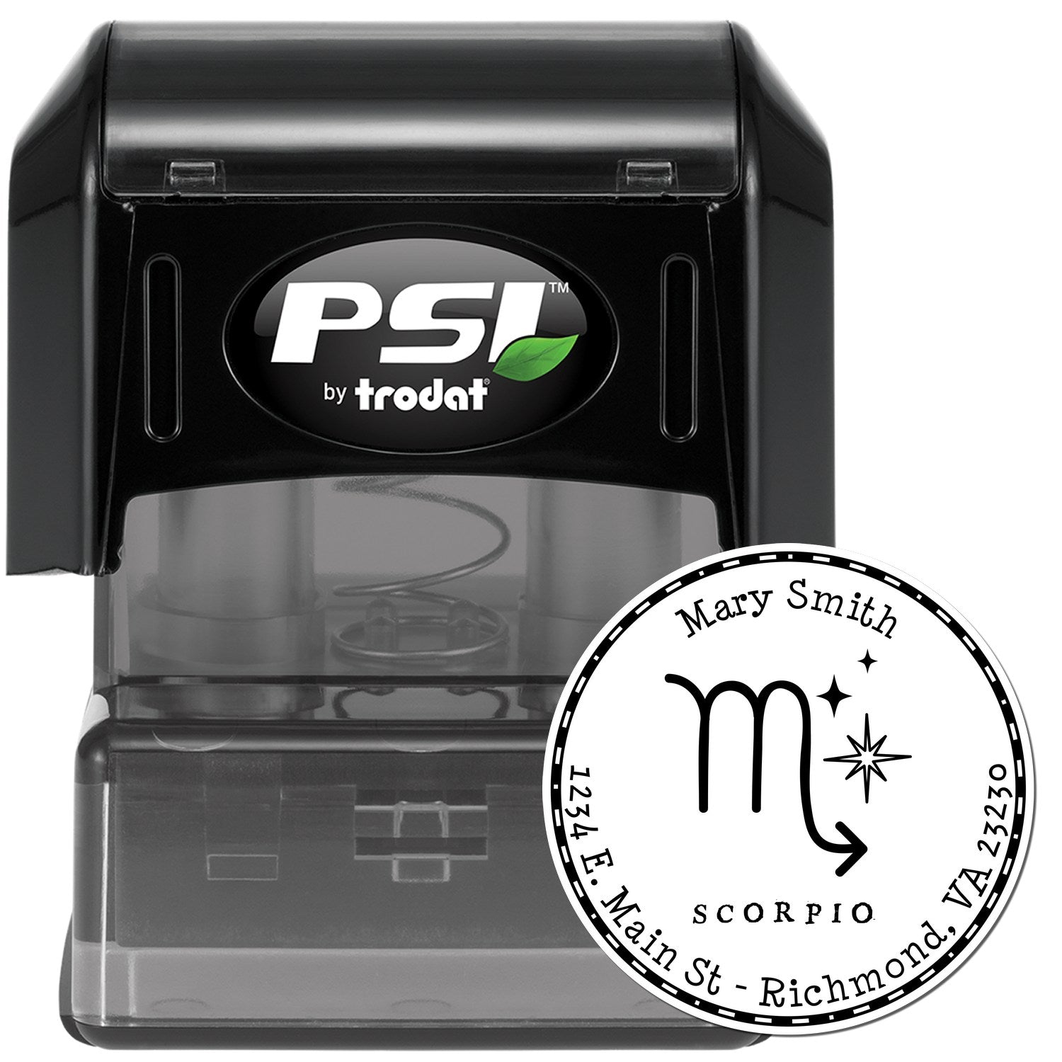 PSI Pre-Inked Symbolic Scorpio Customized New Home Stamper - Engineer Seal Stamps