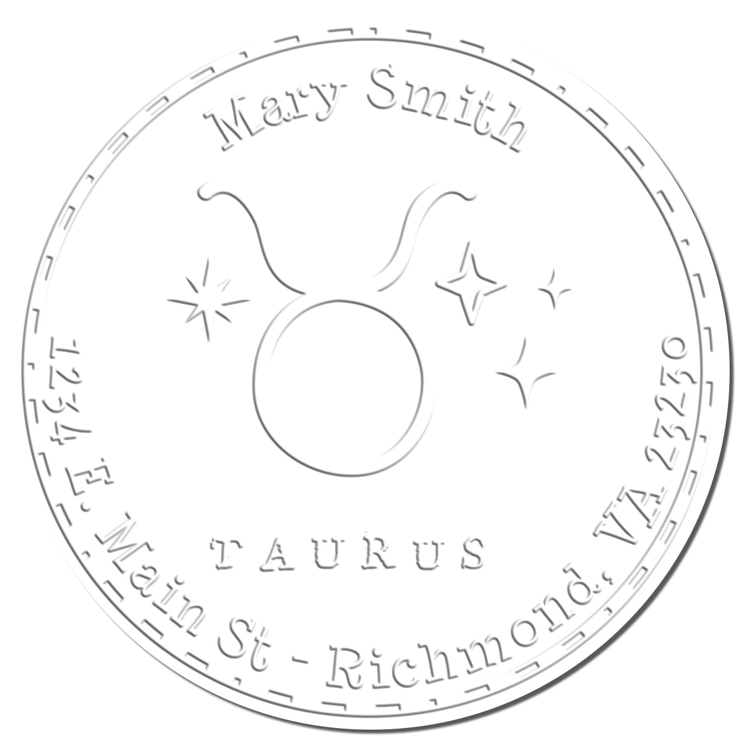 Hybrid Symbolic Taurus Personalized Return Address Seal Press - Engineer Seal Stamps