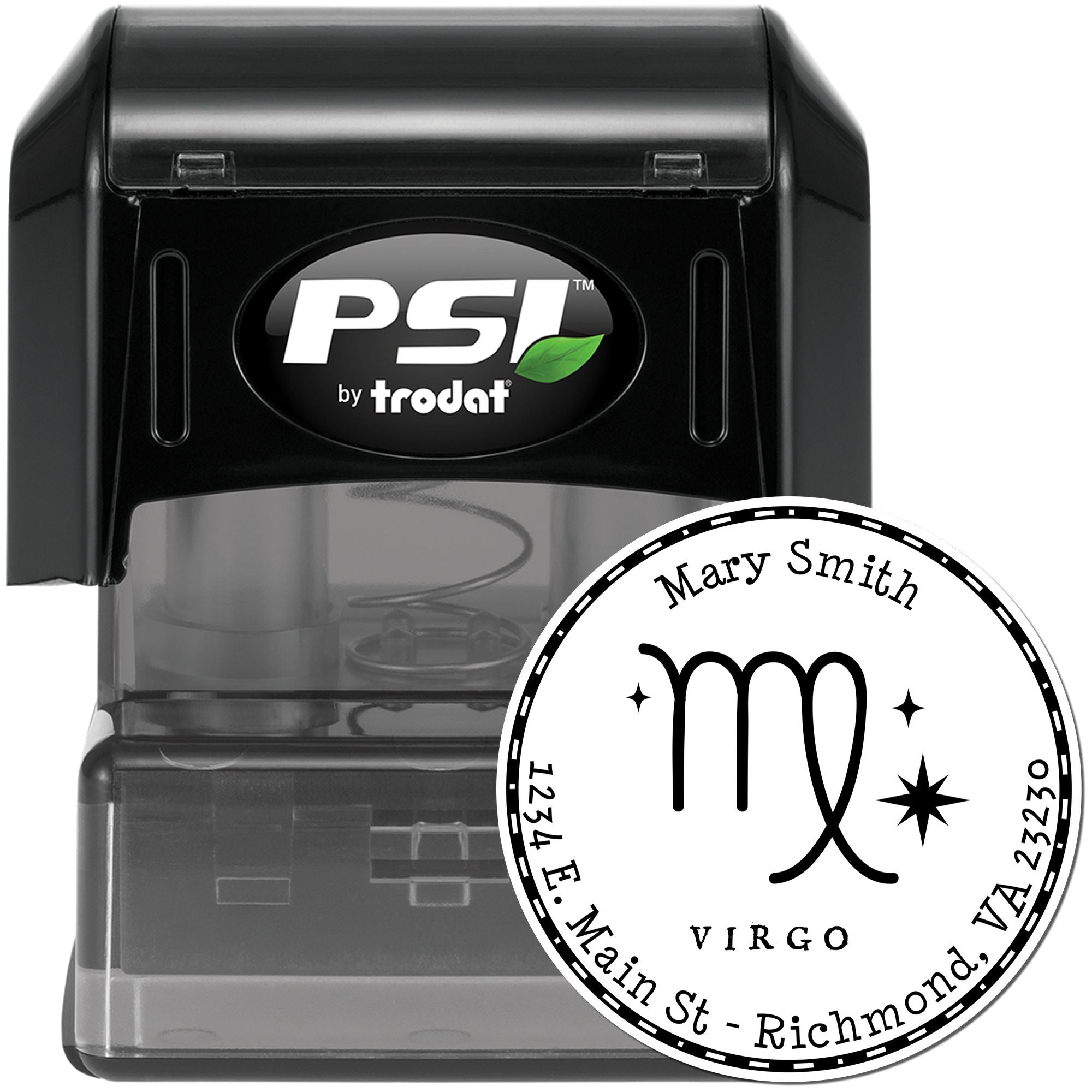 PSI Pre-Inked Symbolic Virgo Custom Mail Stamper - Engineer Seal Stamps