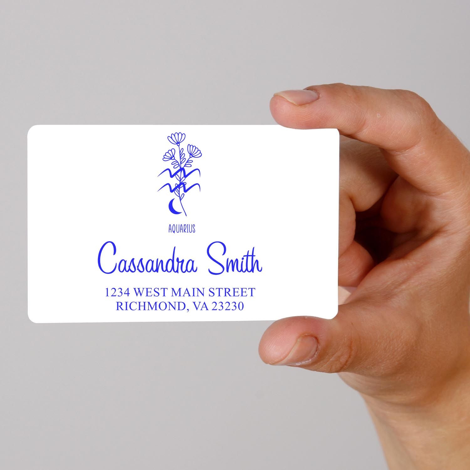 Celesital Quirky Aquarius Customized Return Address Stamp - Engineer Seal Stamps