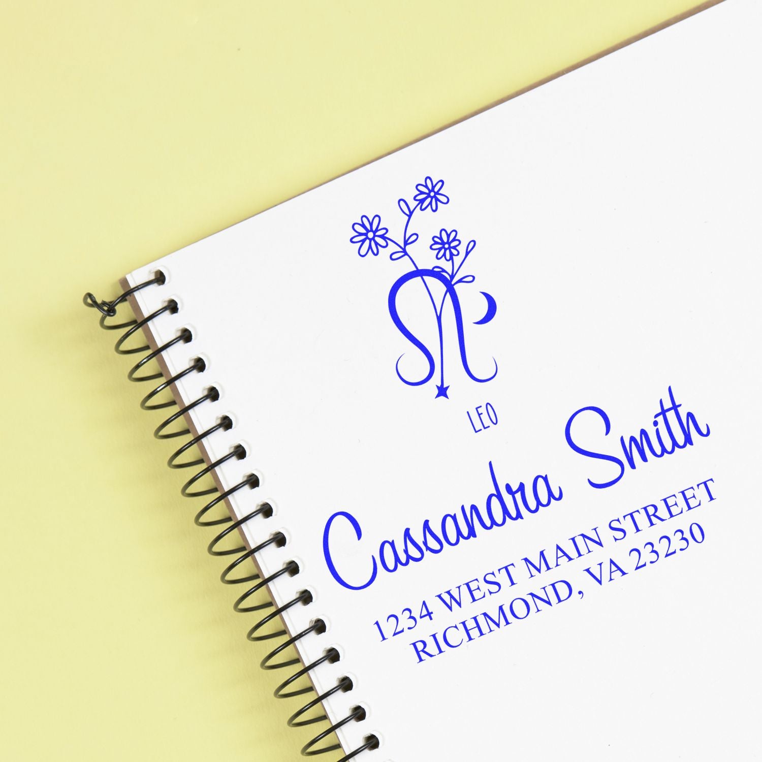 Celesital Enthusiastic Leo Custom Return Address Stamper - Engineer Seal Stamps