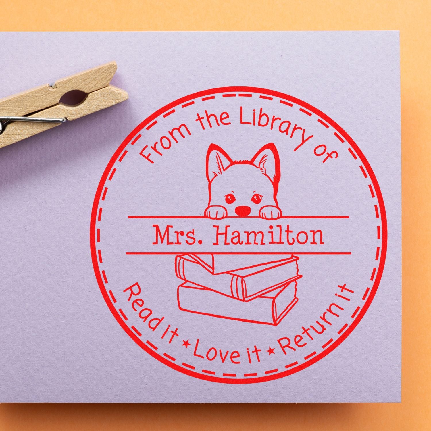 Akita Custom Read It Love It Return It For Kids Stamp - Engineer Seal Stamps