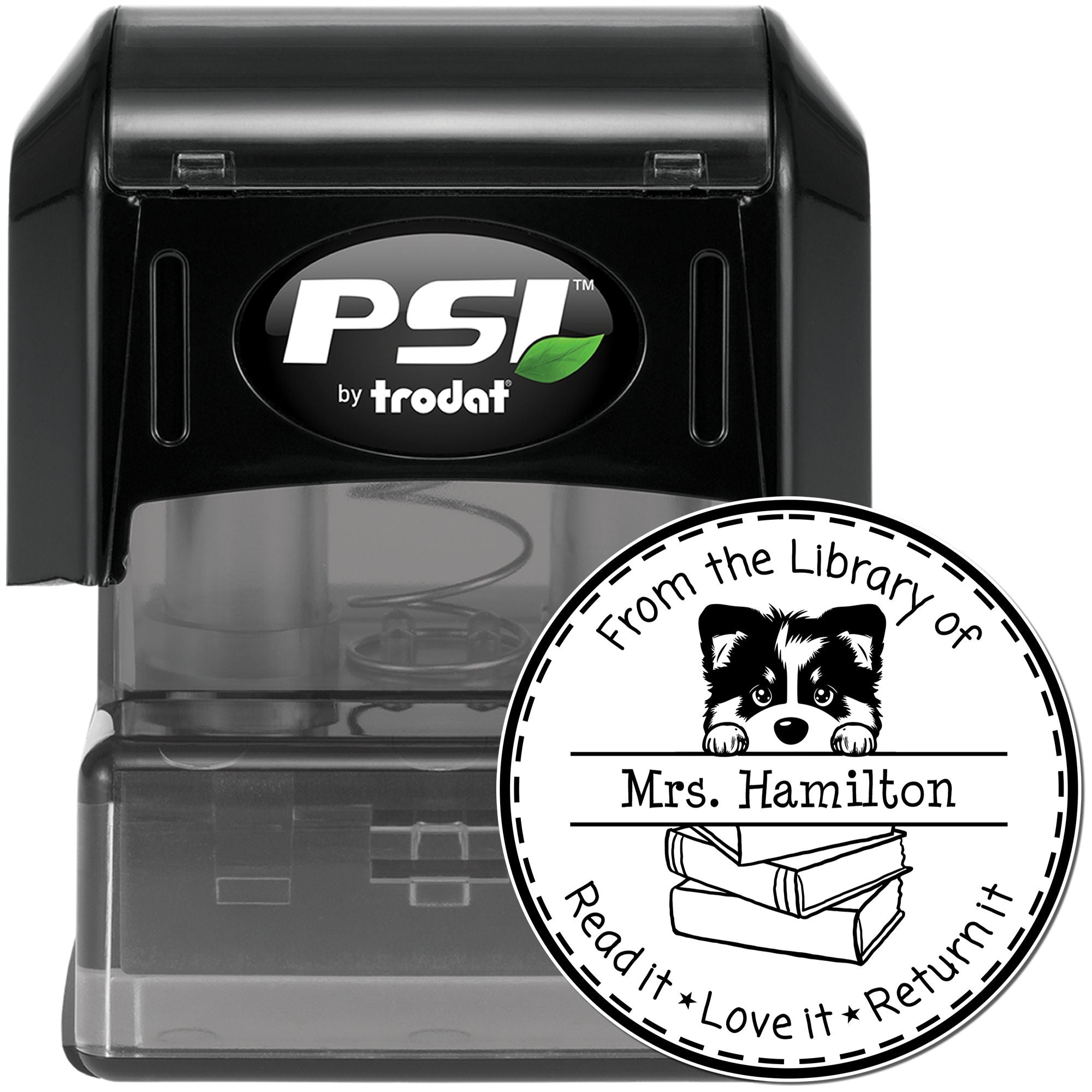 Alaskan Malamute Custom Read It Love It Return It For Classroom Stamper - Engineer Seal Stamps