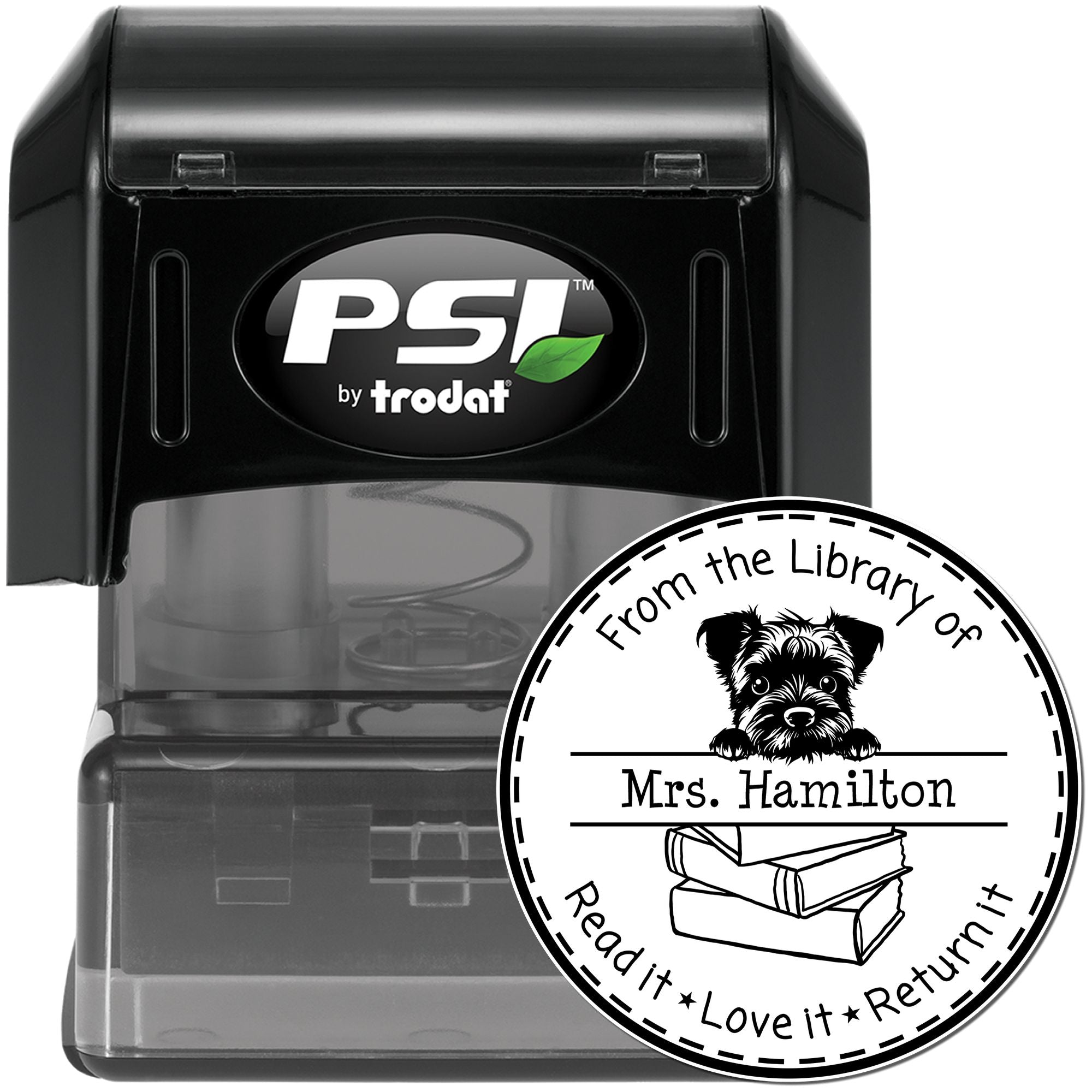 Border Terrier Custom Read It Love It Return It For Book Clubs Stamp - Engineer Seal Stamps