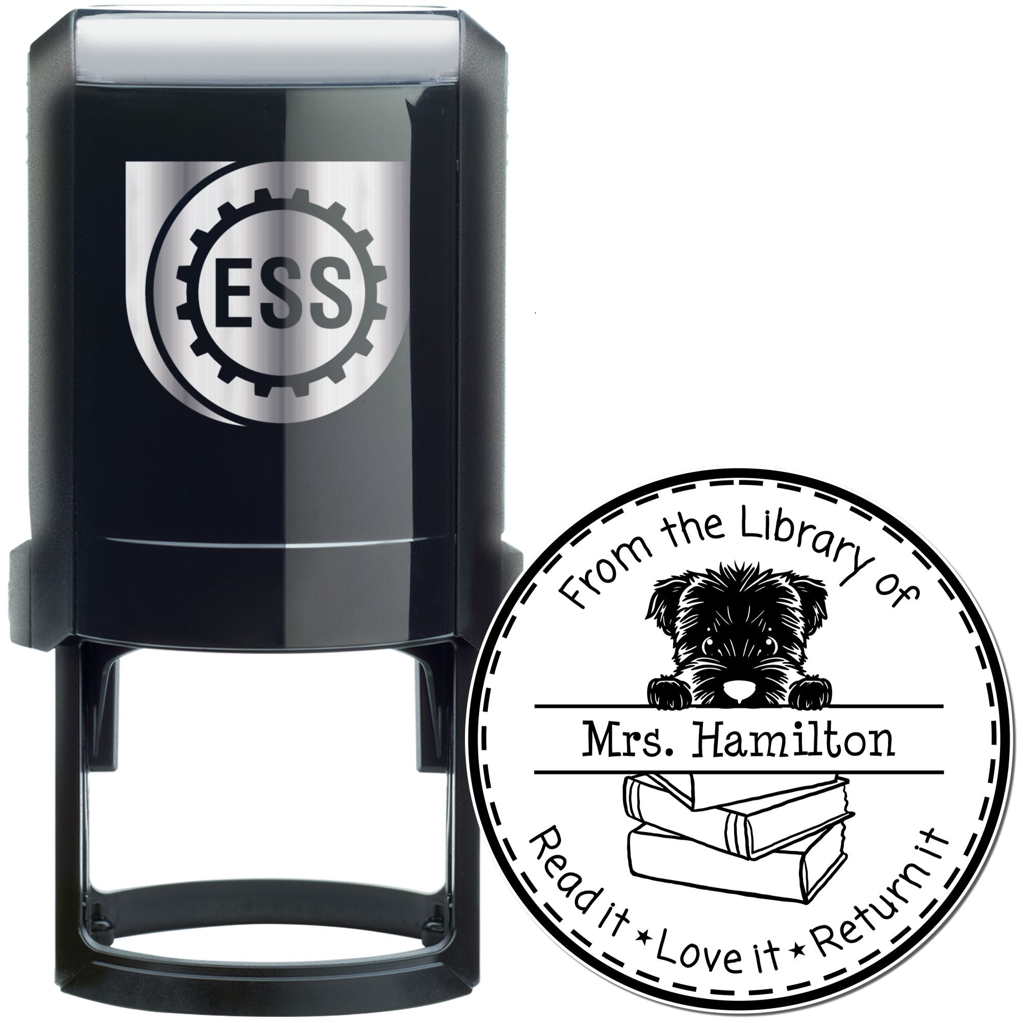 Bouvier Des Flandres Customizable Read It Love It Return It Customized Stamp - Engineer Seal Stamps