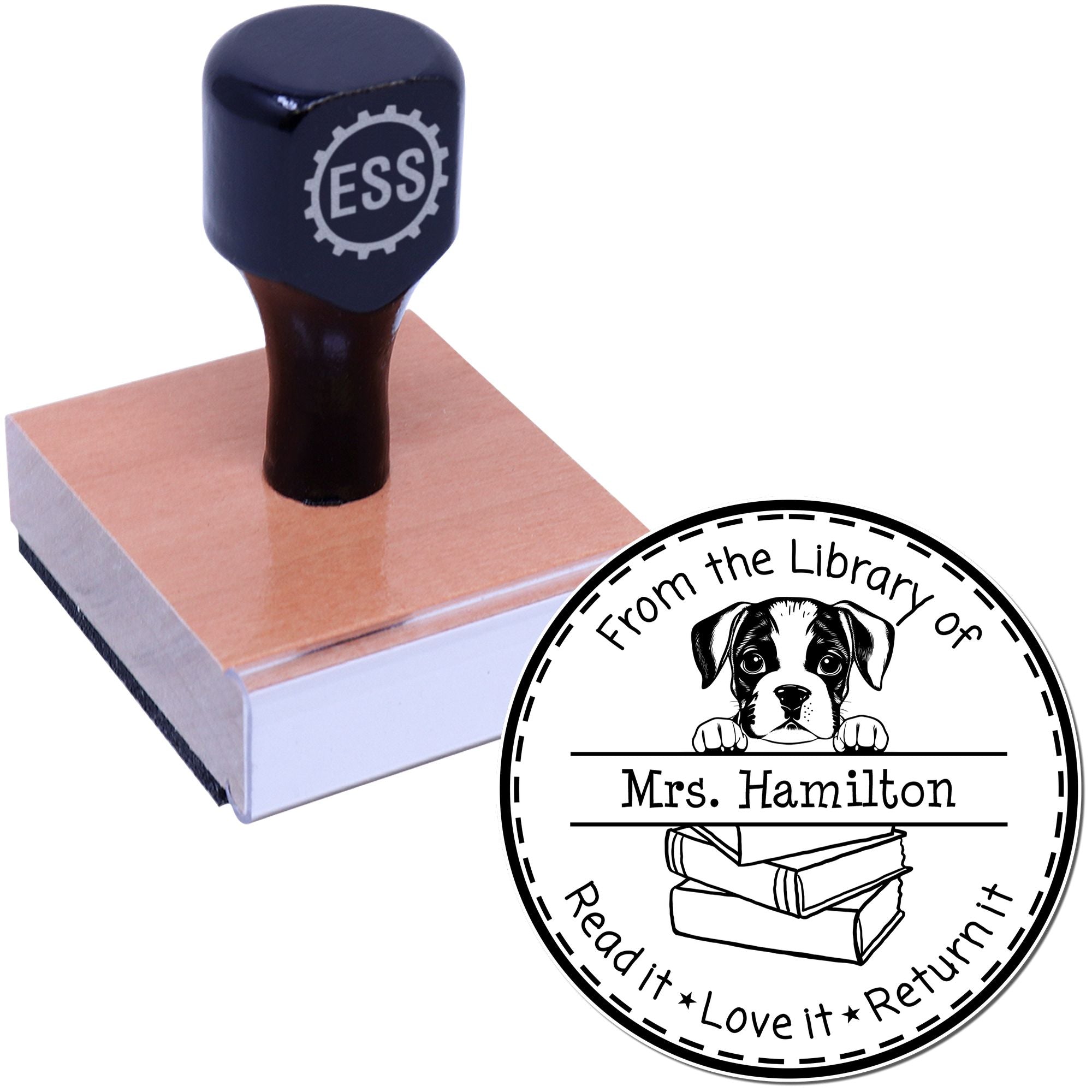 Boxer Customized Read It Love It Return It Customizable Stamper