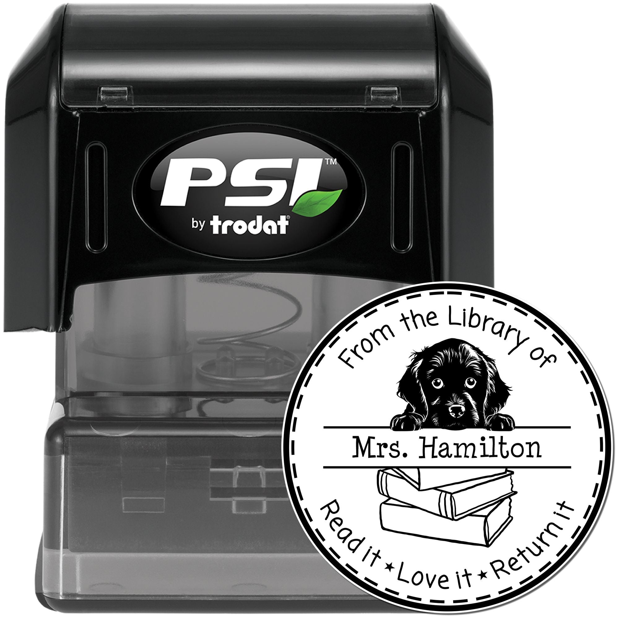 Boykin Spaniel Custom Read It Love It Return It Customizable Stamp - Engineer Seal Stamps