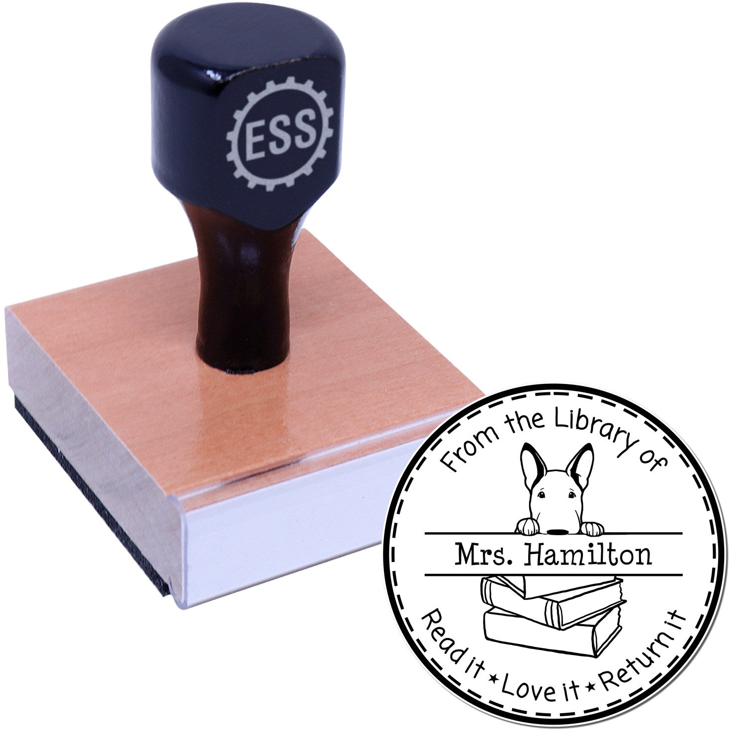 Bullmastiff Customized Read It Love It Return It Custom Made Stamper