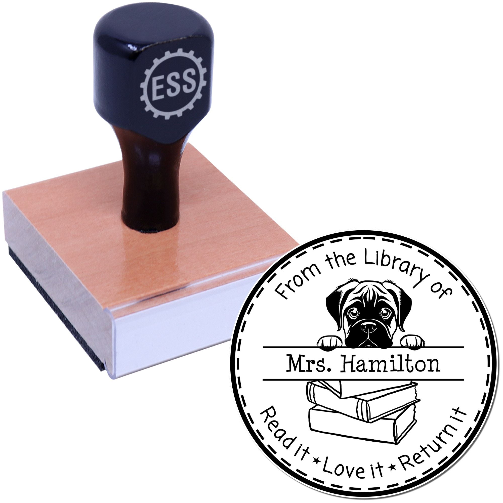 Bull Terrier Customized Read It Love It Return It Custom Made Stamp