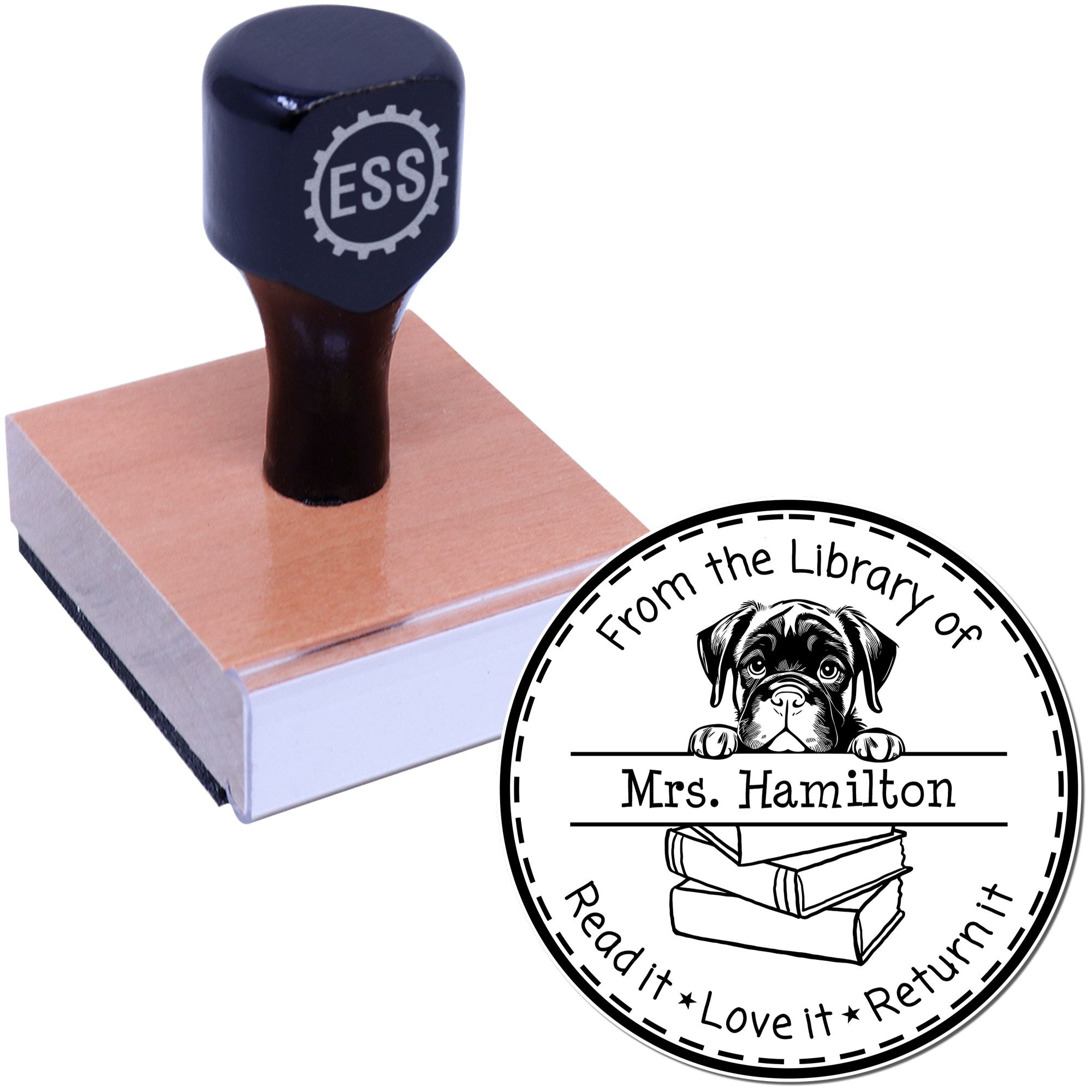 Cane Corso Customized Read It Love It Return It Book Stamper