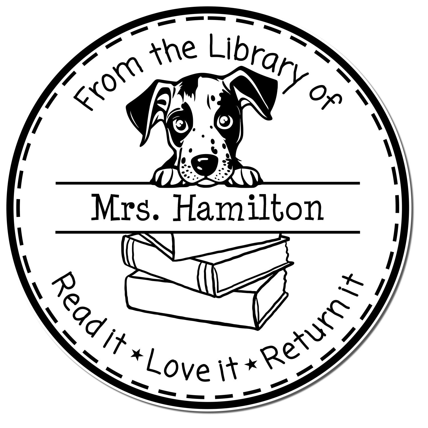 Catahoula Customized Private Library Stamper - Engineer Seal Stamps