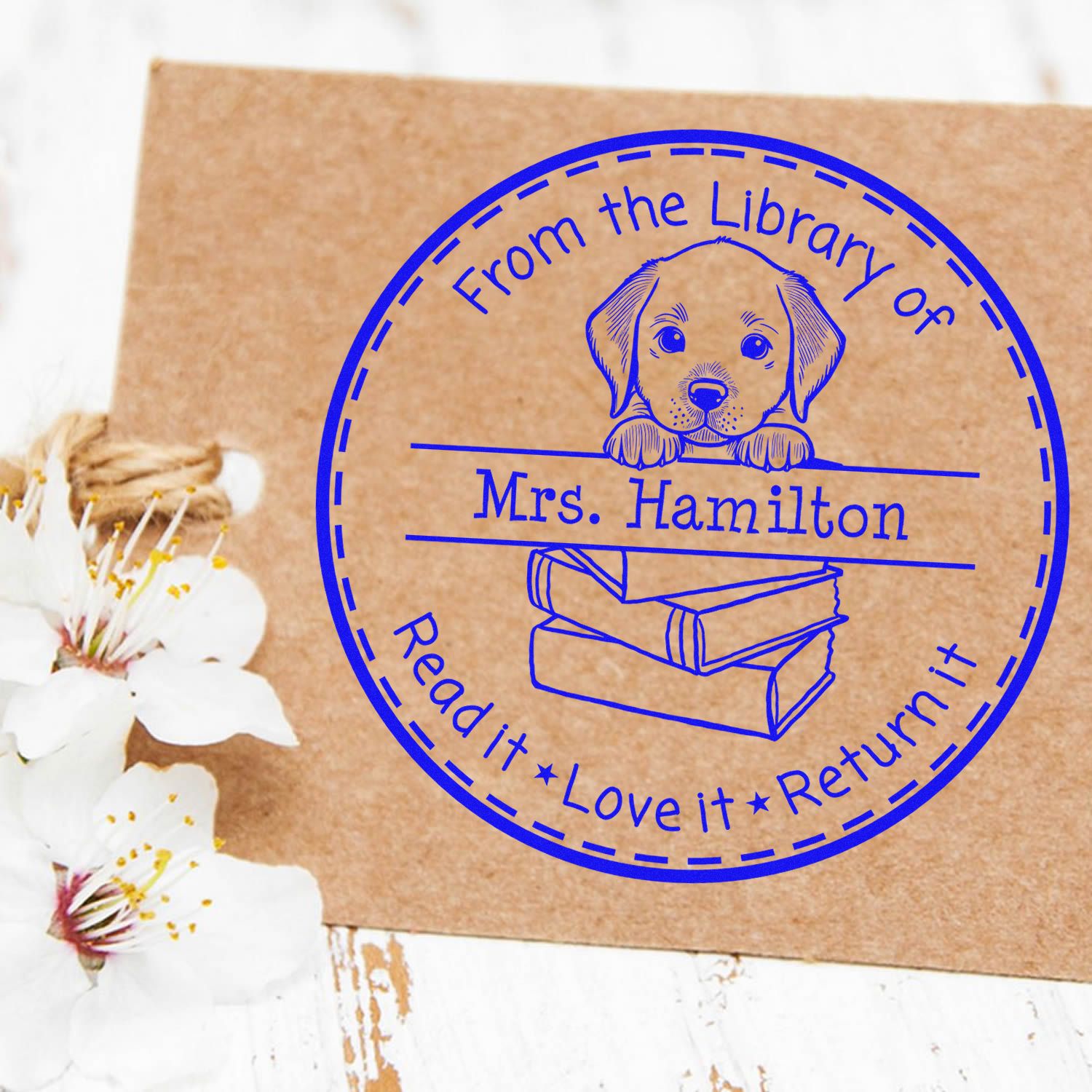 Chesapeake Bay Retriever Puppy Themed Learning Enthusiast Stamper - Engineer Seal Stamps